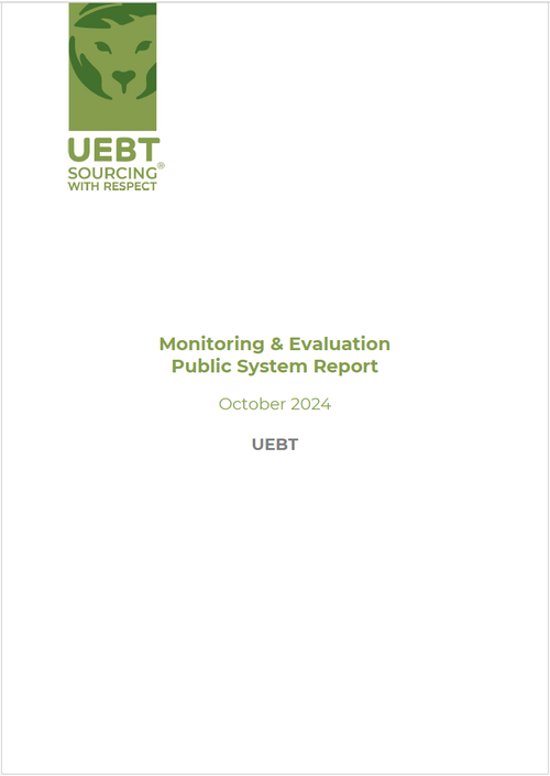Monitoring & Evaluation public system report and indicators — UEBT