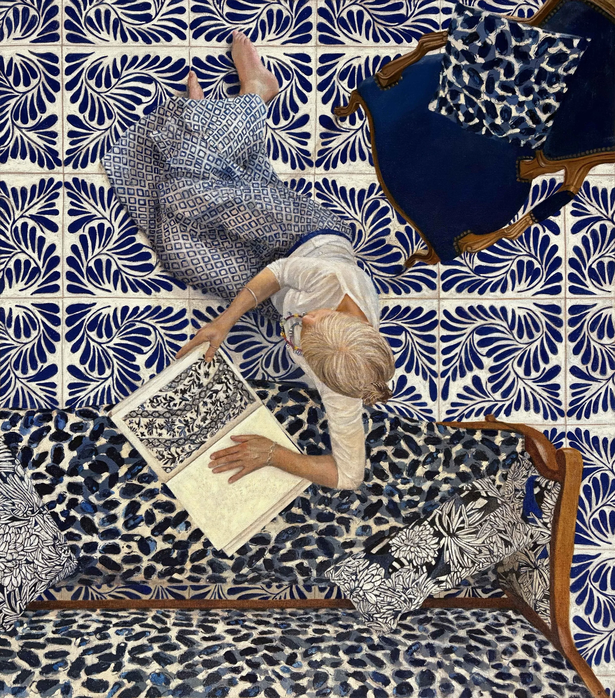 Painting The Town Blue
90 by 80cm