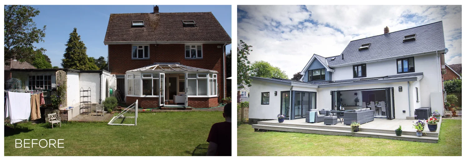 Before & After - Rear Elevation