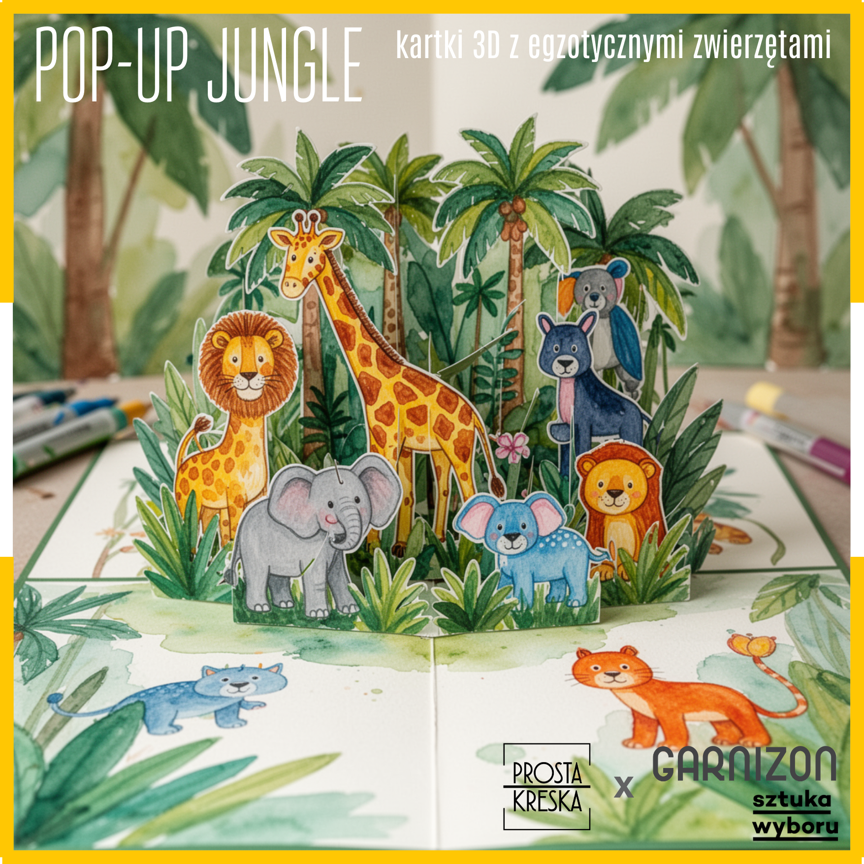 "Pop-up Jungle - trójwymiarowe kartki z egzotycznymi zwierzętami” - Warsztaty rodzinne w Sztuce Wyboru
