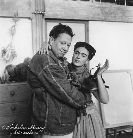 Frida z mężem, Diego Riverą