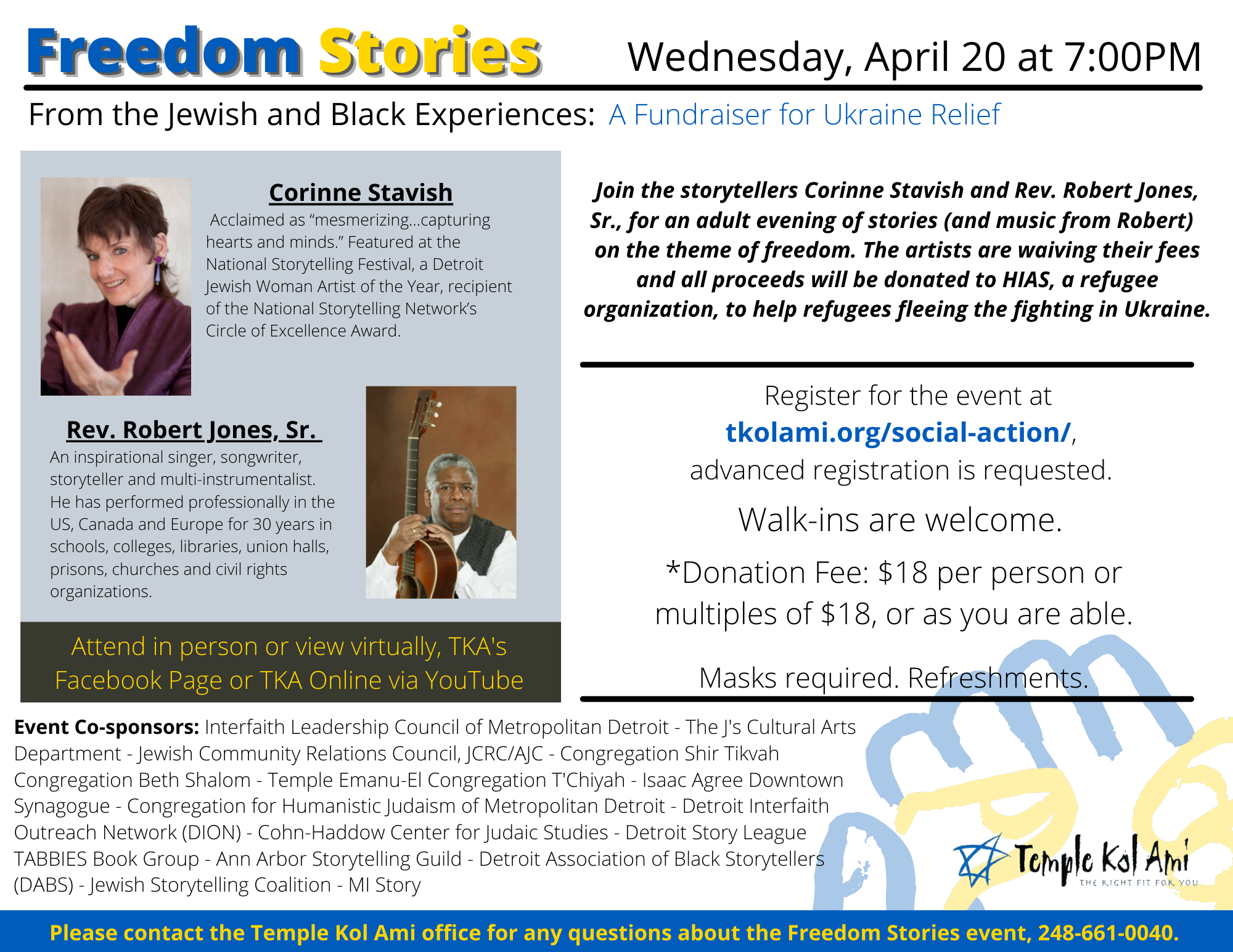 Freedom Stories: From the Jewish and Black Experiences, A fundraiser for Ukrainian Relief