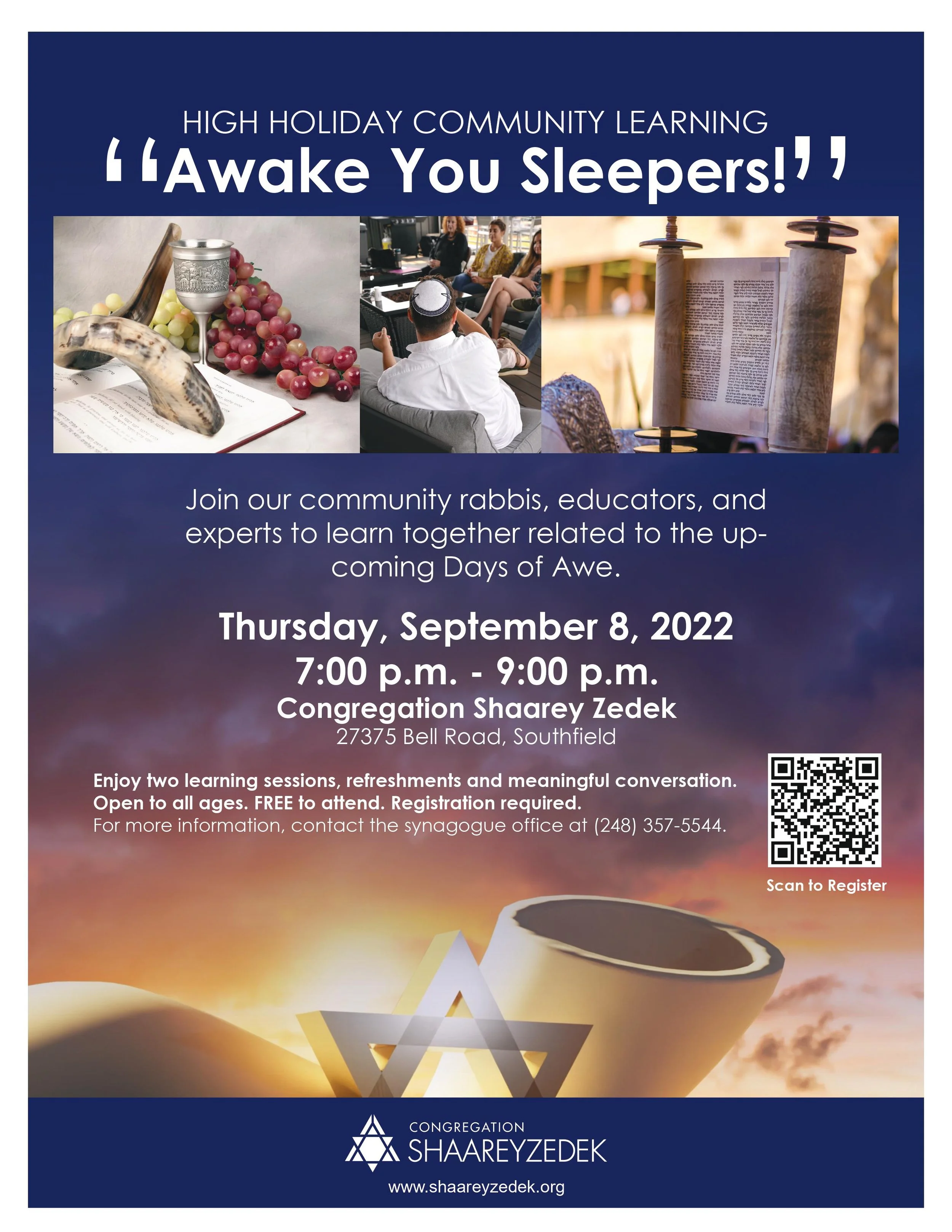 "Awake You Sleepers" High Holiday Community Learning