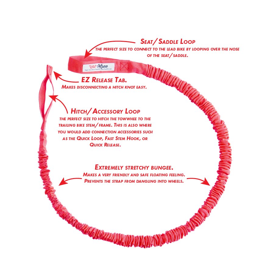 TowWhee Abschleppseil-Set mit Quick Loop mit Karabiner - bike-components