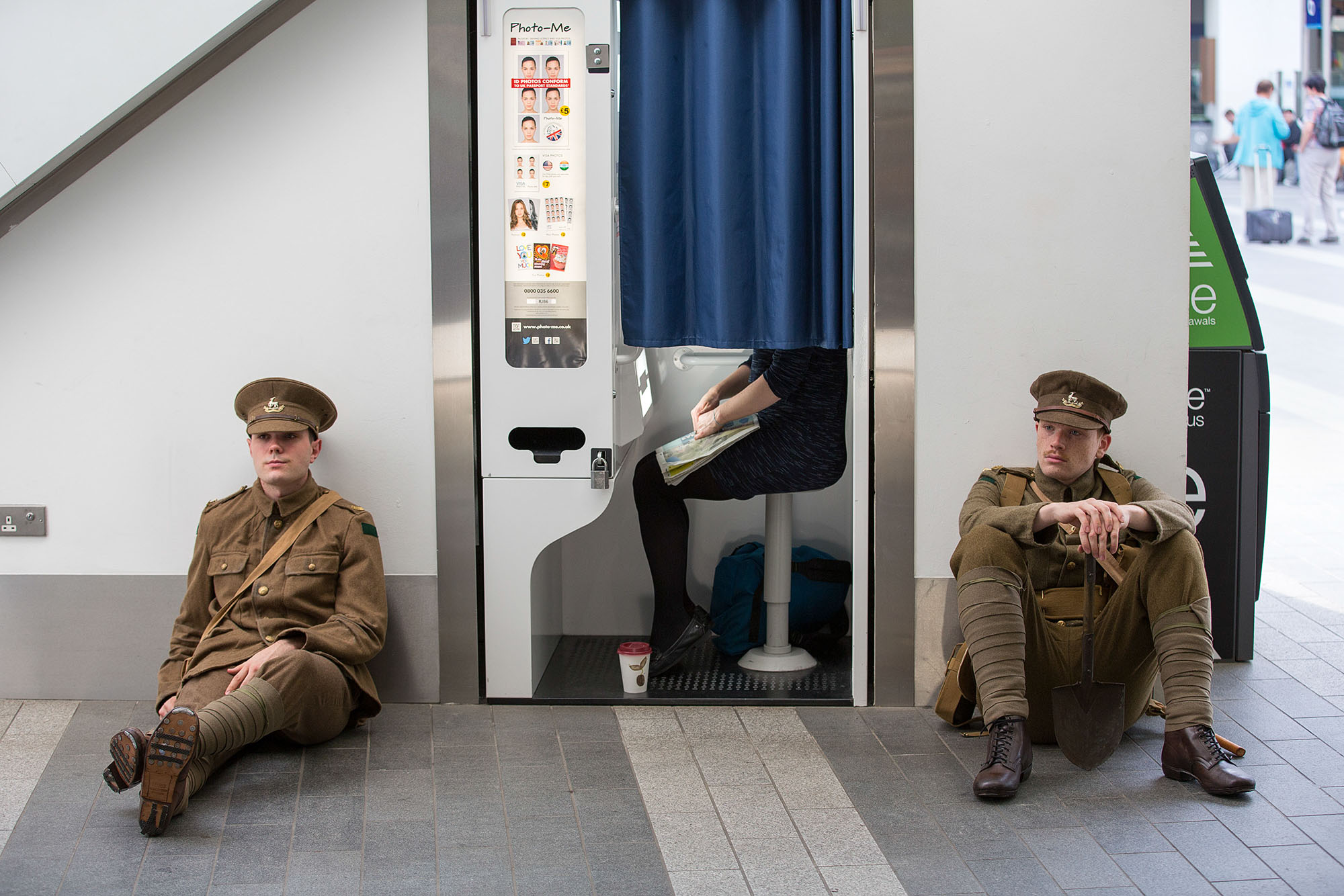  Artist Jeremy Deller’s project “We’re Here Because We’re Here” took place on 1 July 2016. Over 2000 people took part in a national memorial to mark the centenary of the first day of the Battle of the Somme. The participants, representing the shell-s