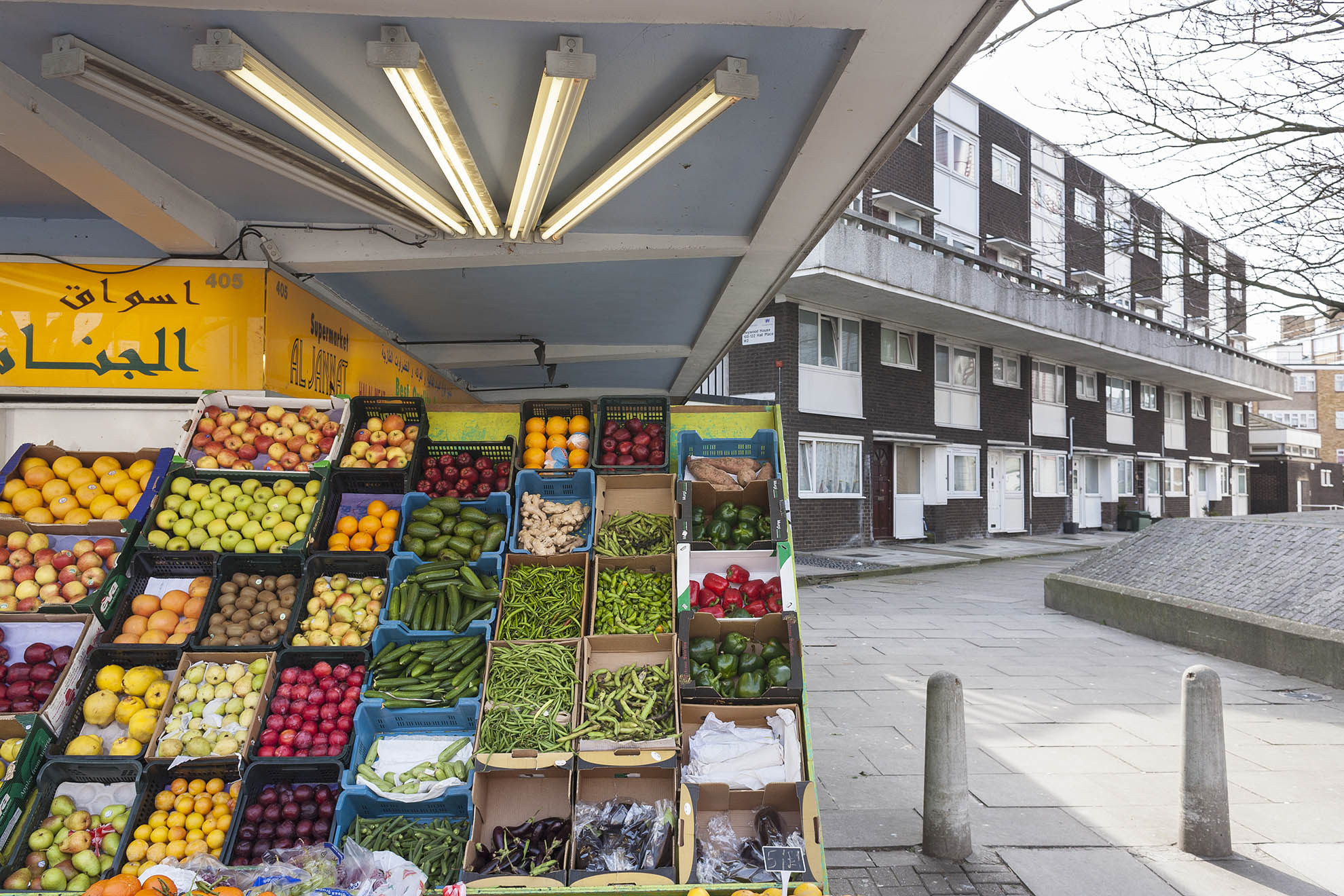 Fruit &amp; vegetable stall, Edgware, London.
