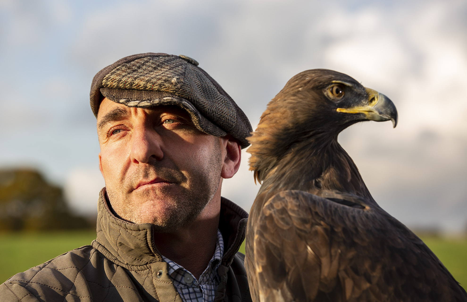  “She is bonded to me. She trusts me, and will listen out for where I am.” Falconer Chris Miller with "Skye", his Golden Eagle. 