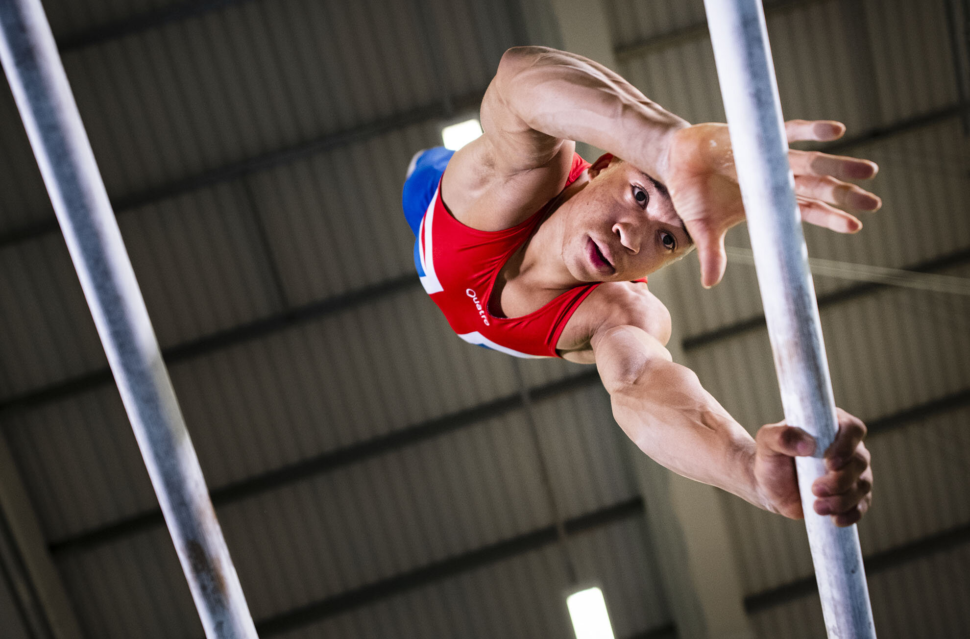 Joe Fraser, who won parallel bars gold at the World Gymnastics Championships.