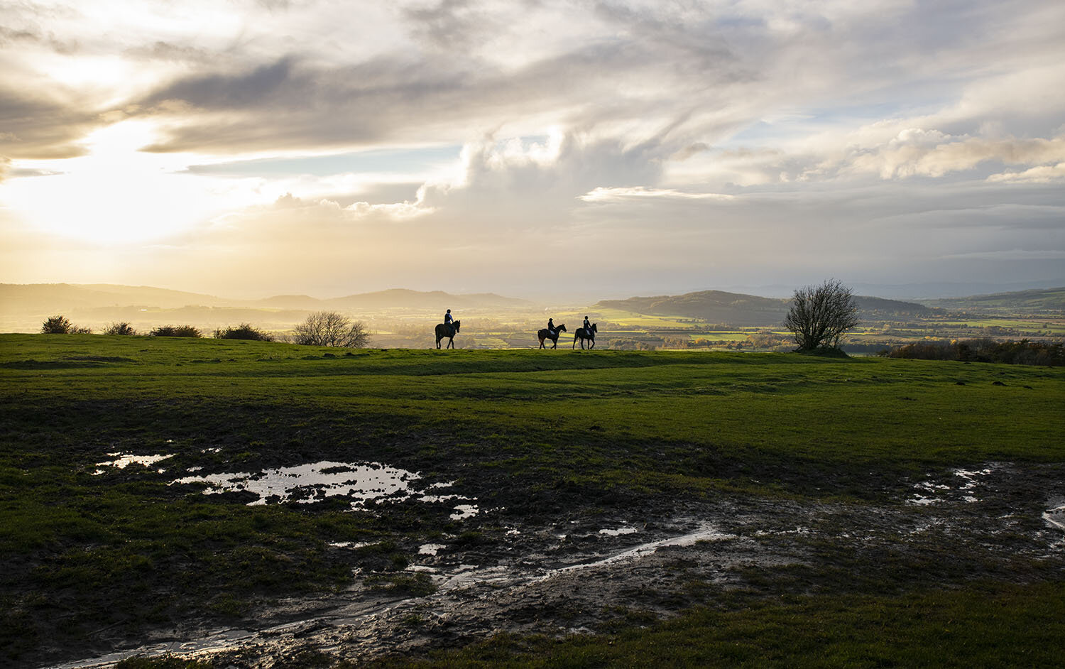 Horse riders, Stanton, Worcestershire.