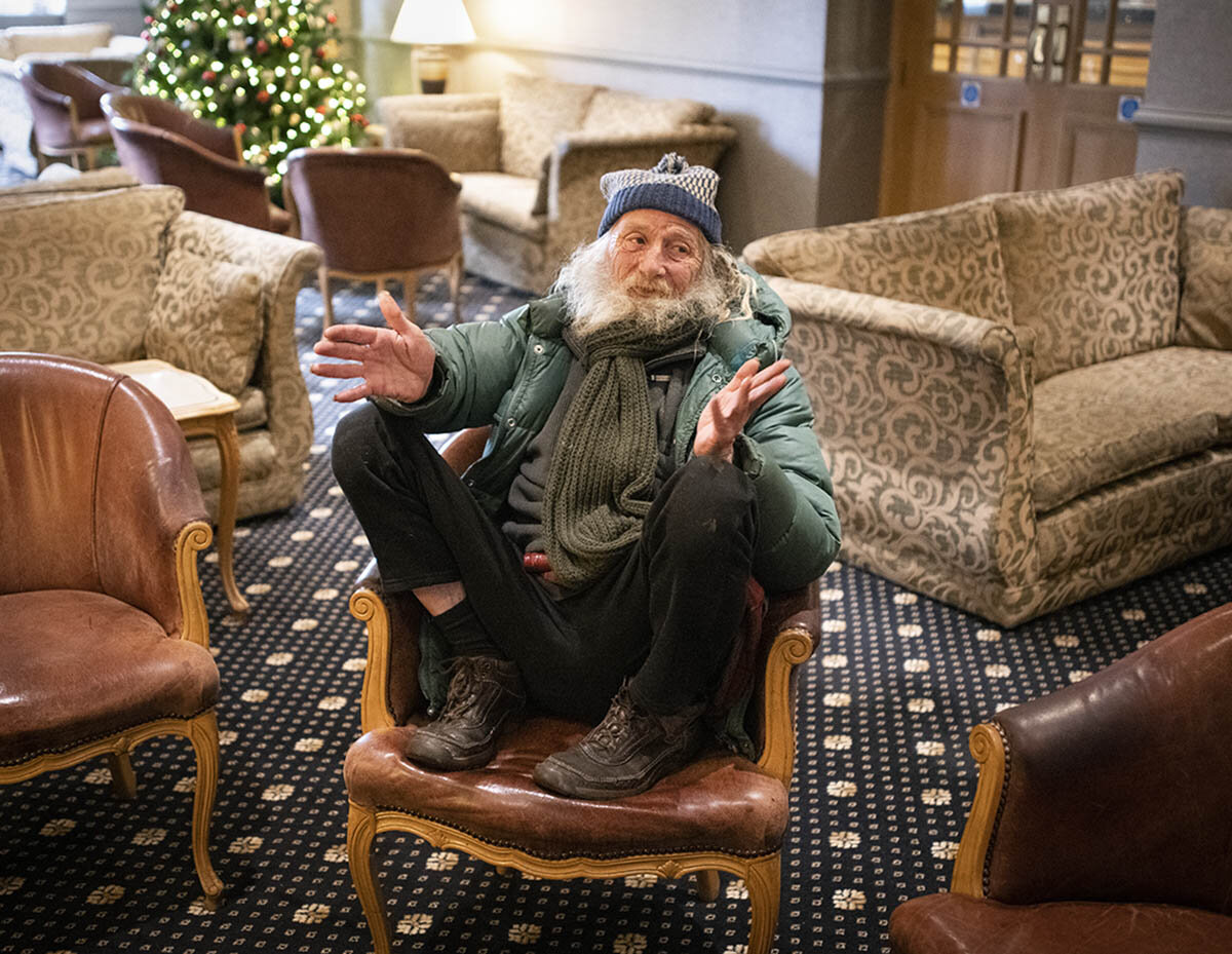 One of the homeless people given free lodging by a hotel in Shrewsbury during the Covid crisis.