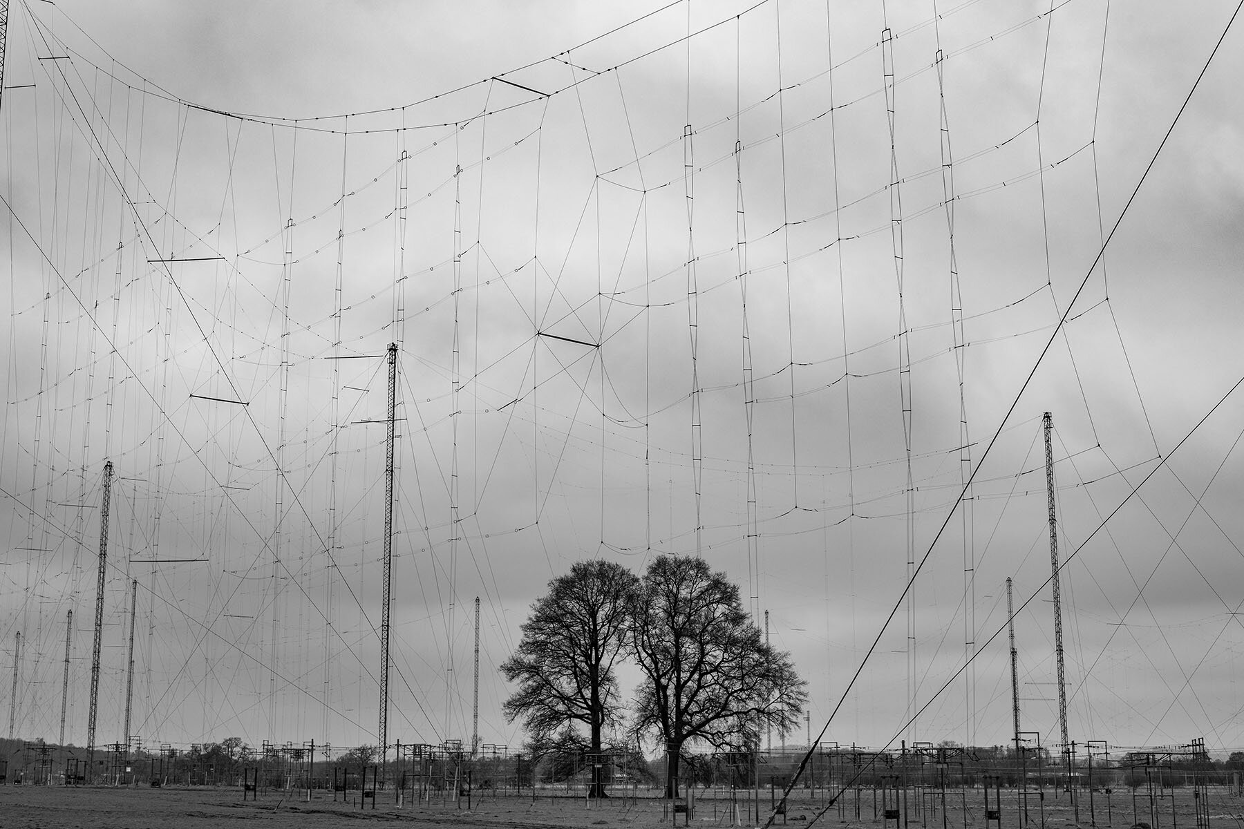 The UK’s last remaining public service shortwave transmitting station at Woofferton, Shropshire. Built in 1943, the site now transmits radio programmes for a number of broadcasters around the world including the BBC’s World Service