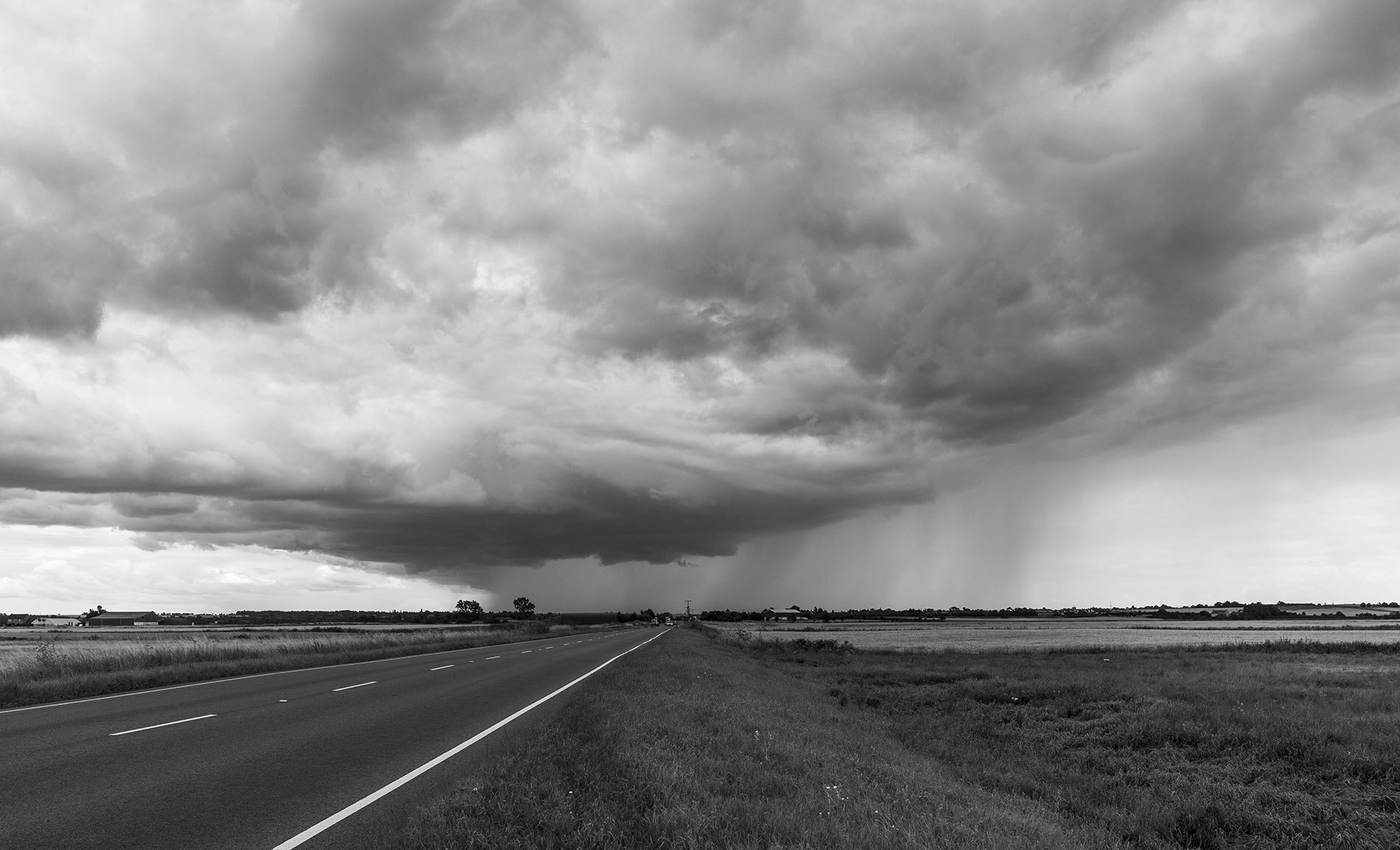 Cloudburst over the Fens, Cambridgeshire.