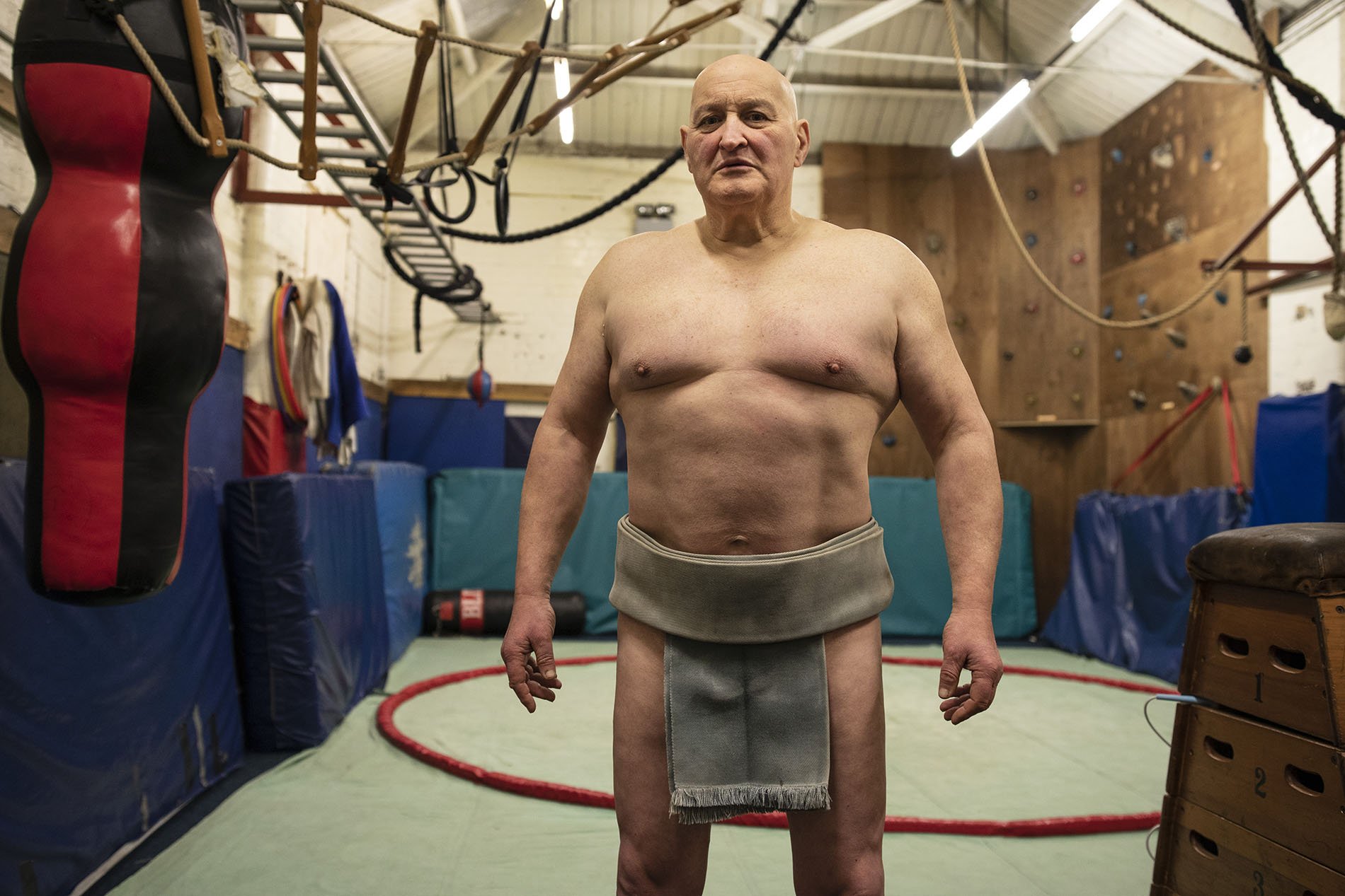 Steve Pateman, formerly a world-ranked Sumo wrestler and now a coach. Sumo is becoming increasingly popular in the UK