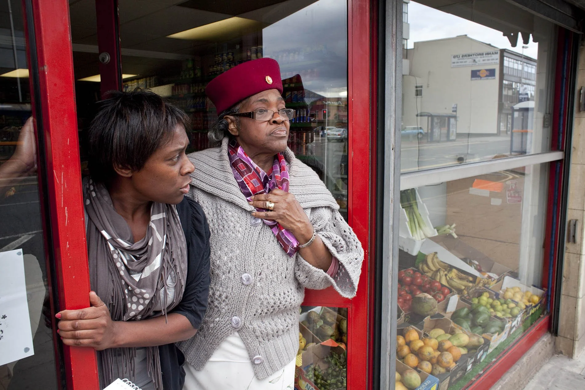 The owners of a fruit & veg shop in West Bromwich fearful of another night of rioting during a period of civil disobedience.