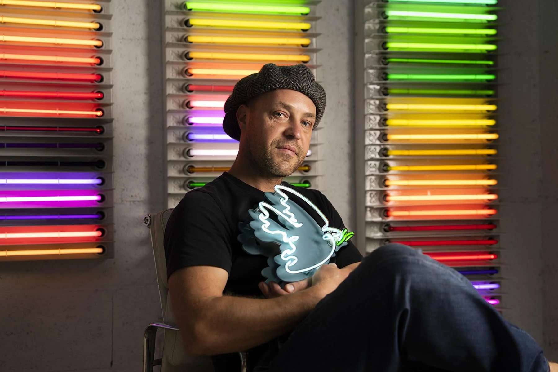  Richard Wheater, neon artist. 