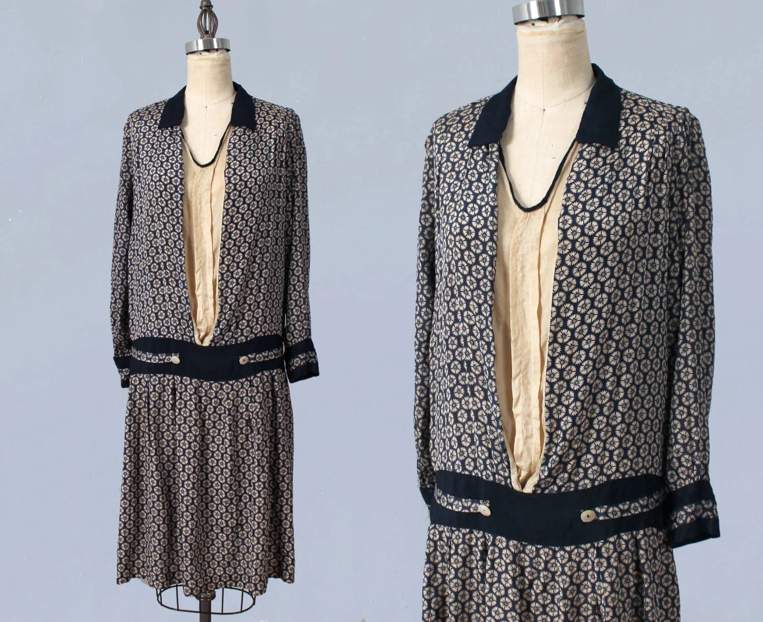 Silk day dress. 1920s.