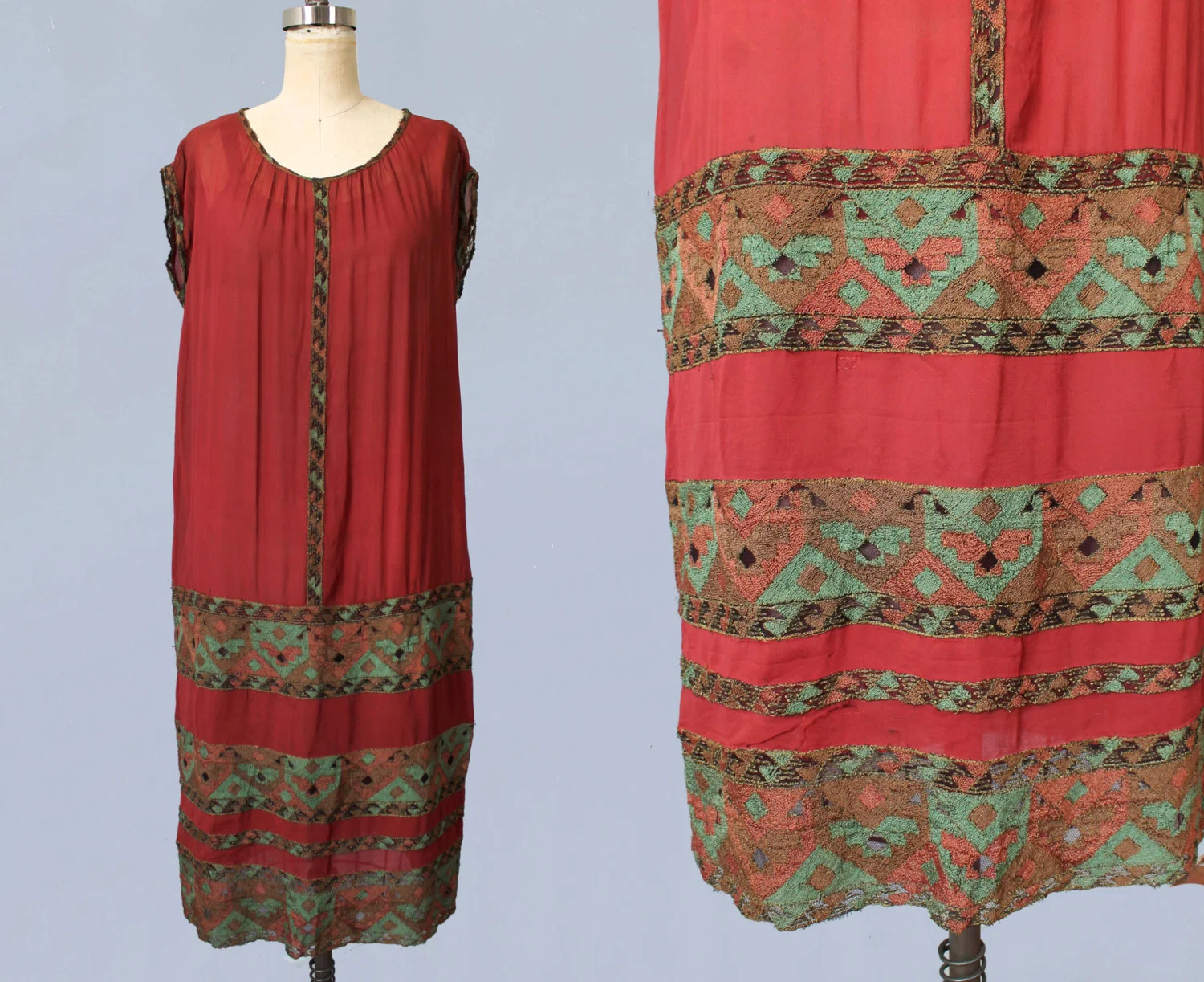 Abstract design dress. 1920s.