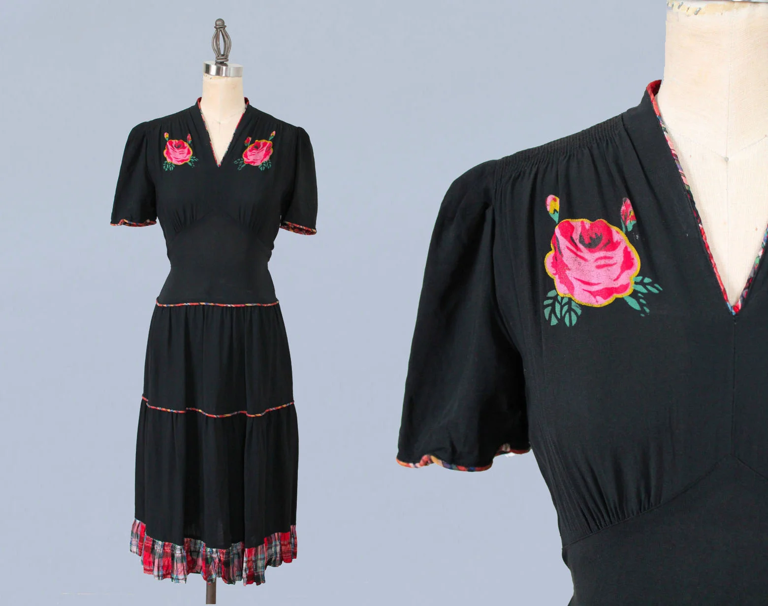 Hand painted dress, 1930s