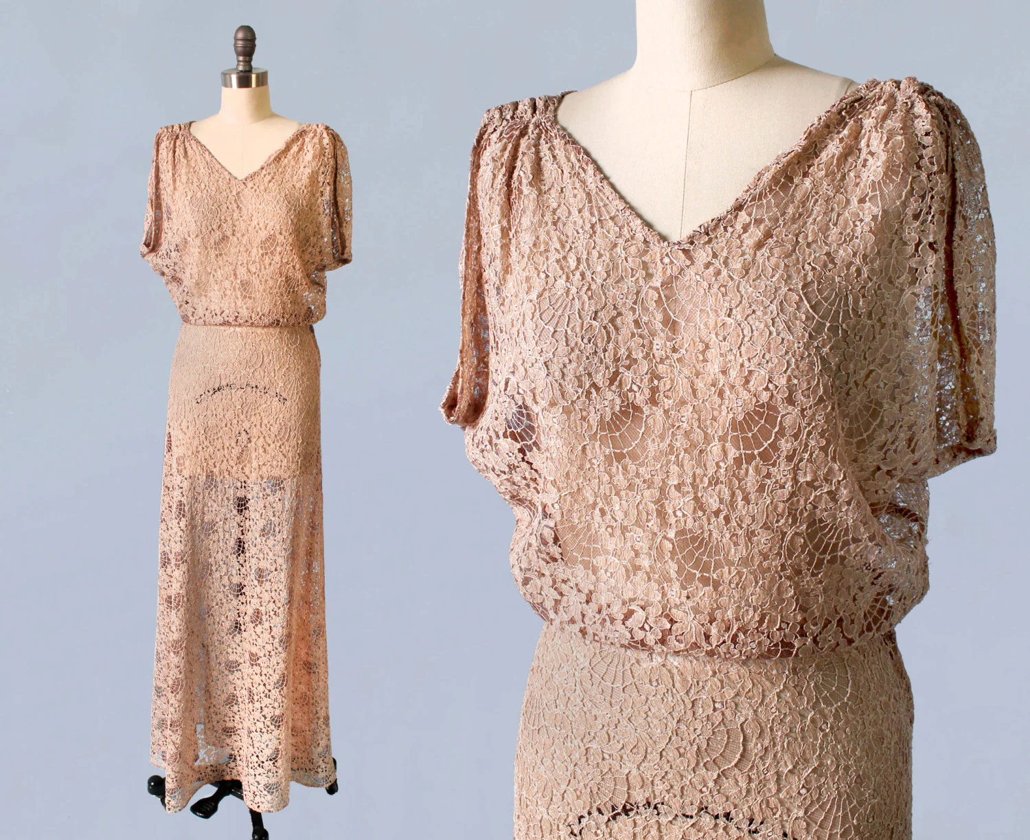 Spiderweb lace dress, 1930s