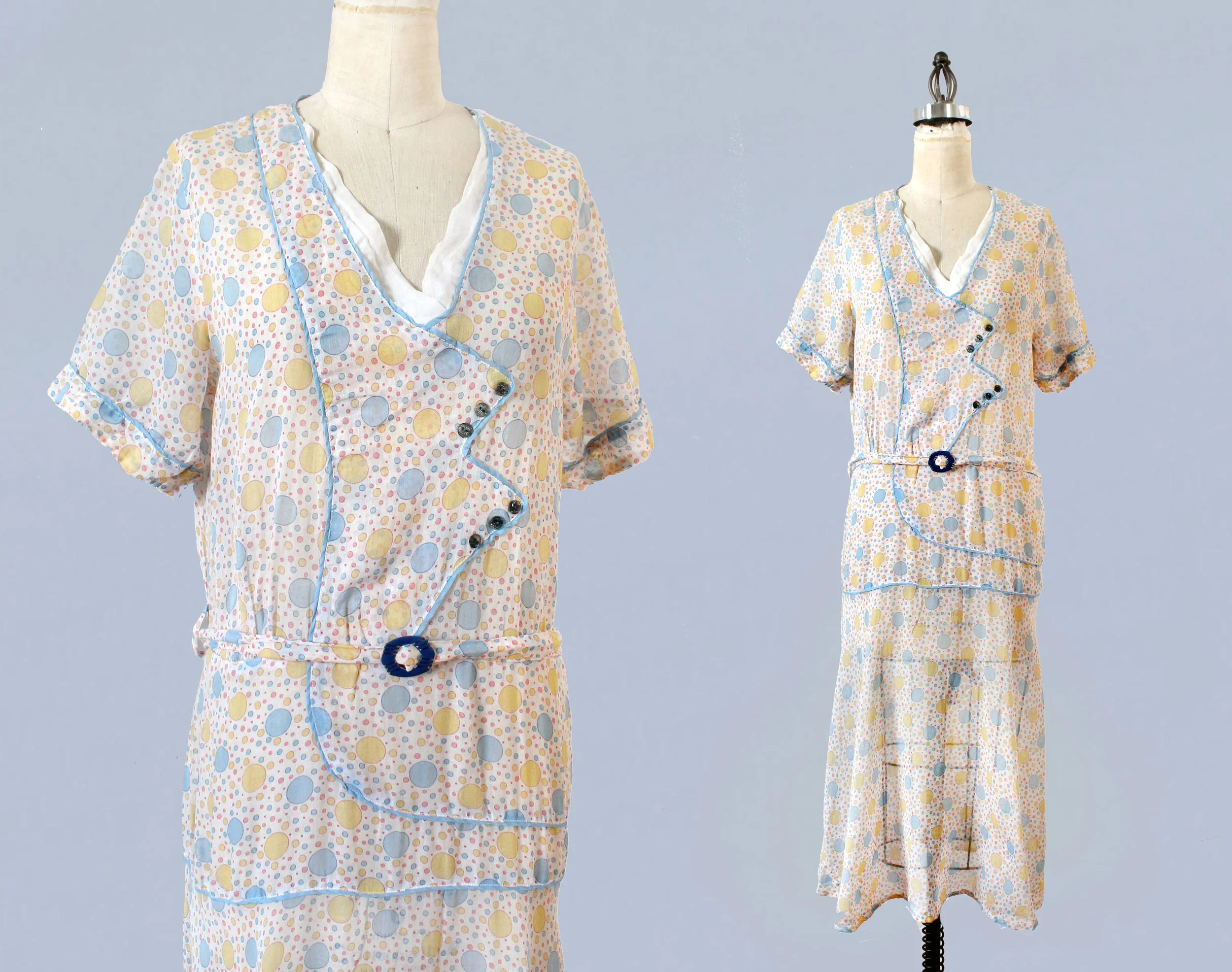Printed cotton dress. 1920s.