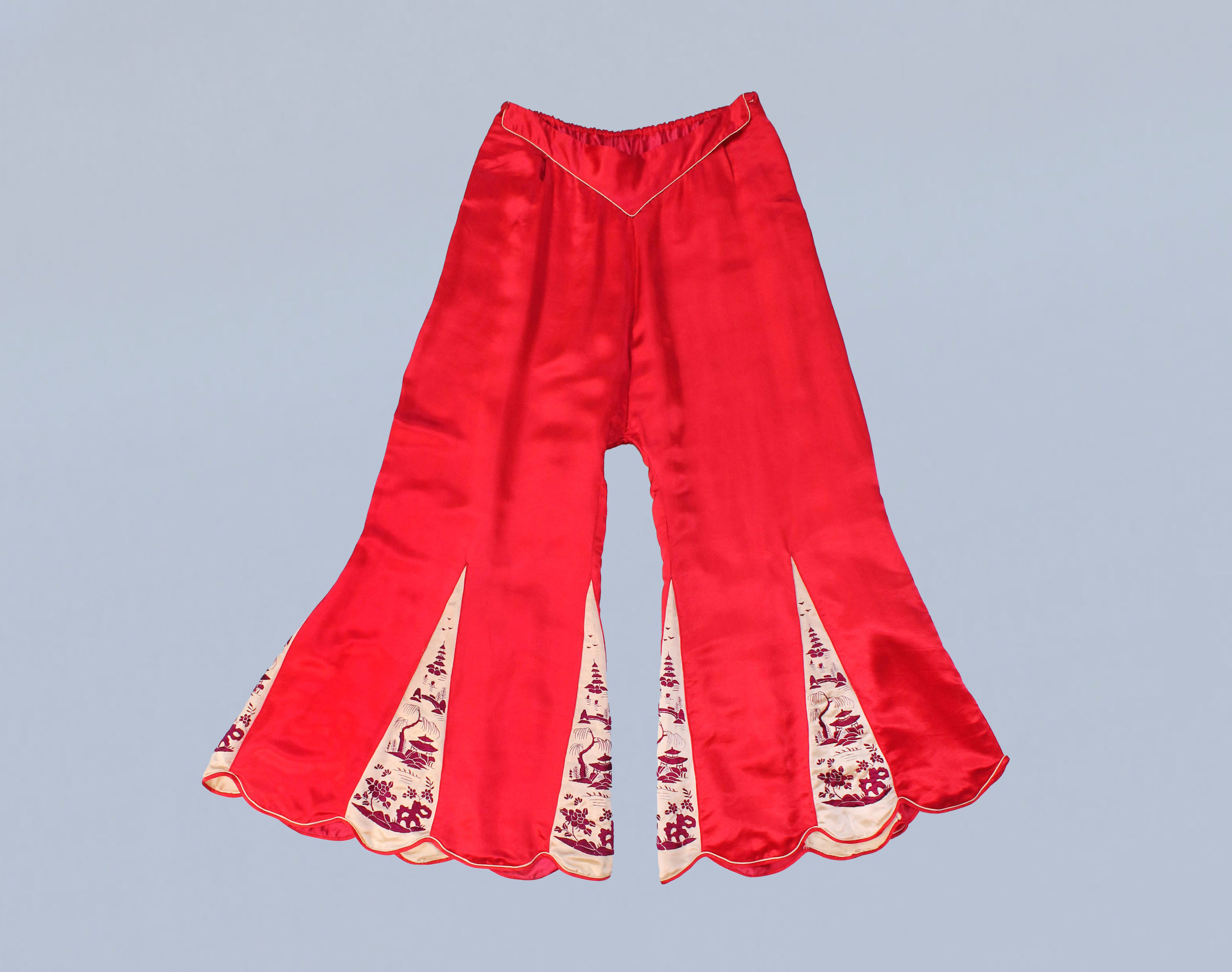 1930s Chinese Satin Pants