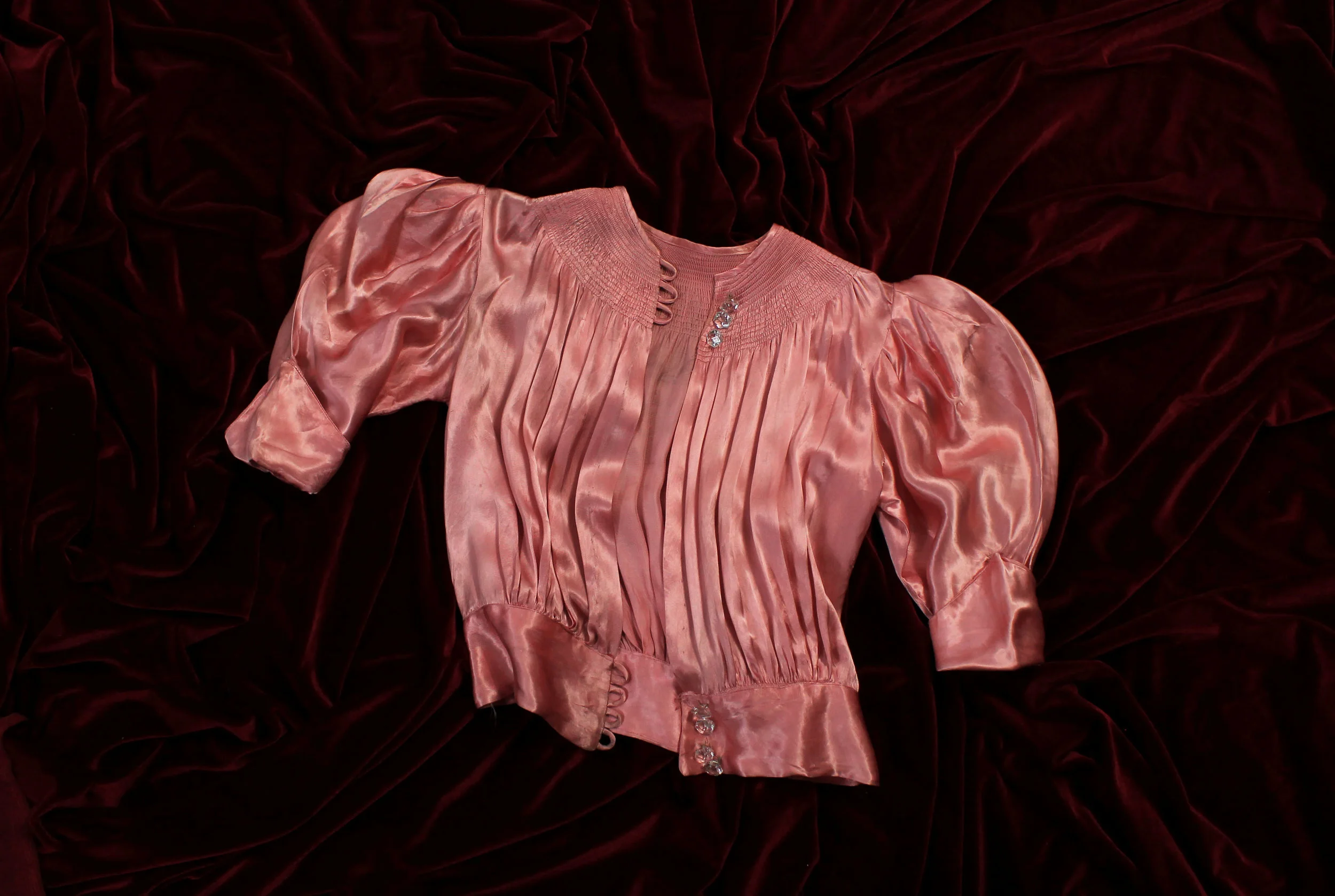 1930s Pink Satin Peekaboo Top