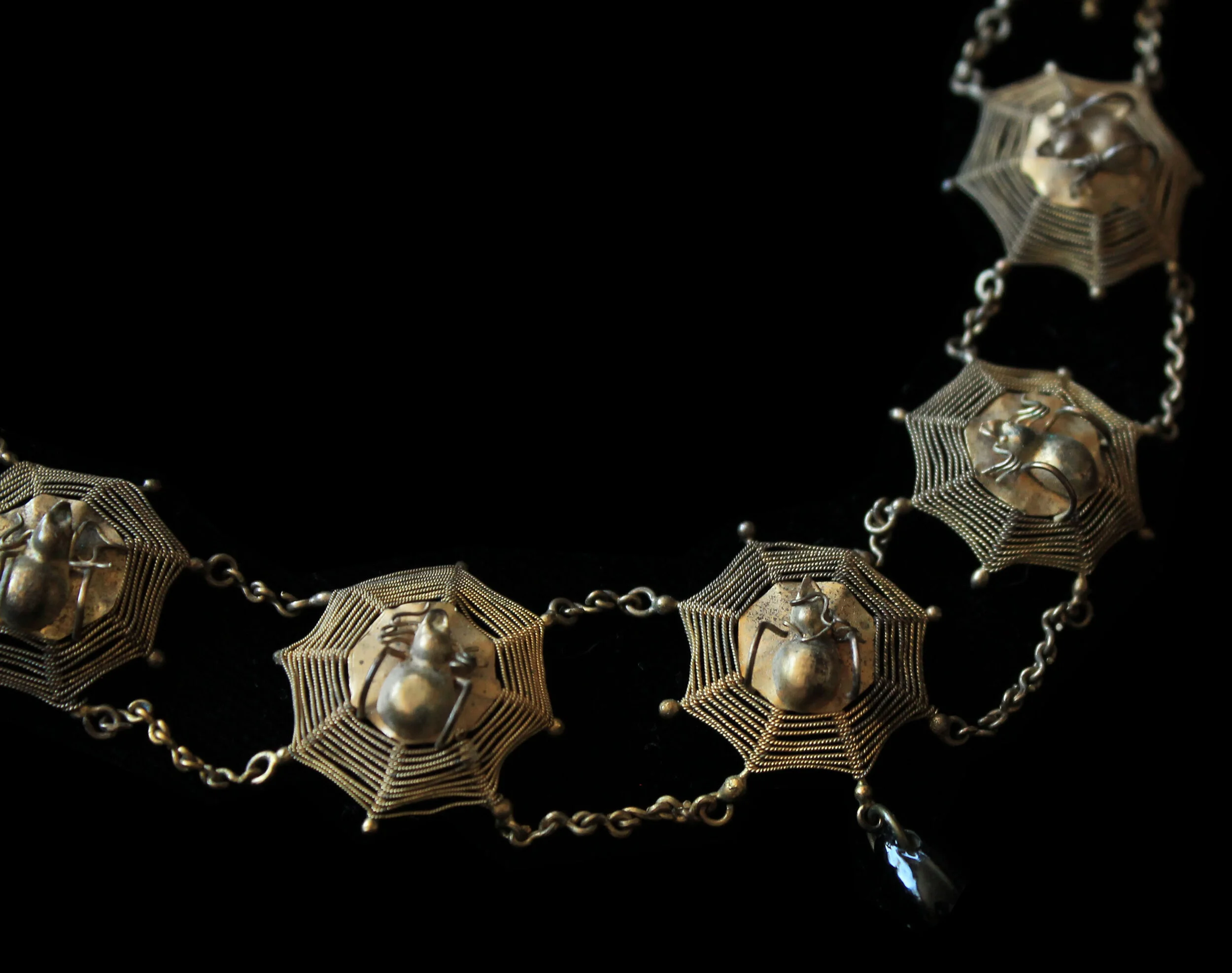 Antique Spiderweb Necklace