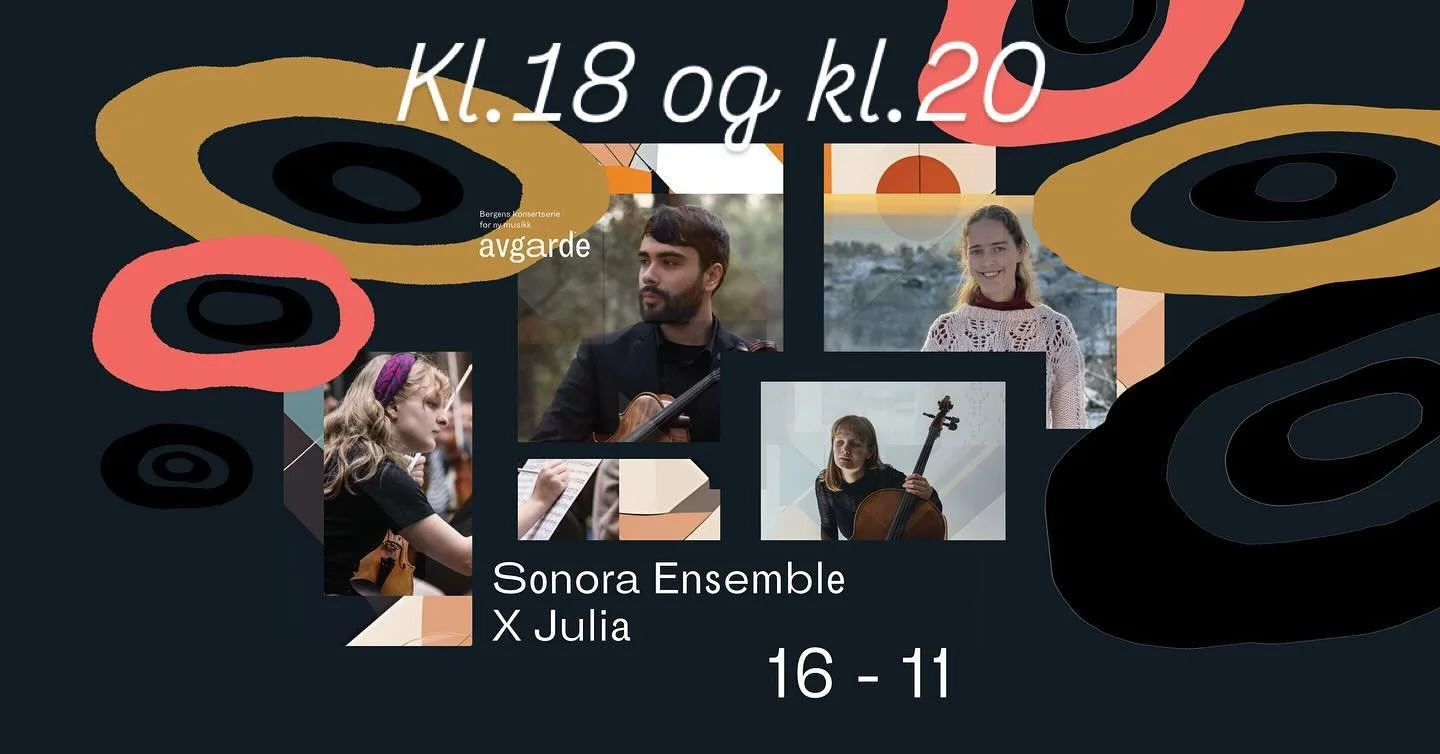 Ny musikk av Bergens egne Julia Constance Wiger-Nord&aring;s i kveld i @bergenlaugarlag kl.18 og 20. Badstua kommer ikke til &aring; v&aelig;re tent s&aring; ha p&aring; vanlige kl&aelig;r,  badet&oslash;y er frivillig:)
Sonora Ensemble er en stryket