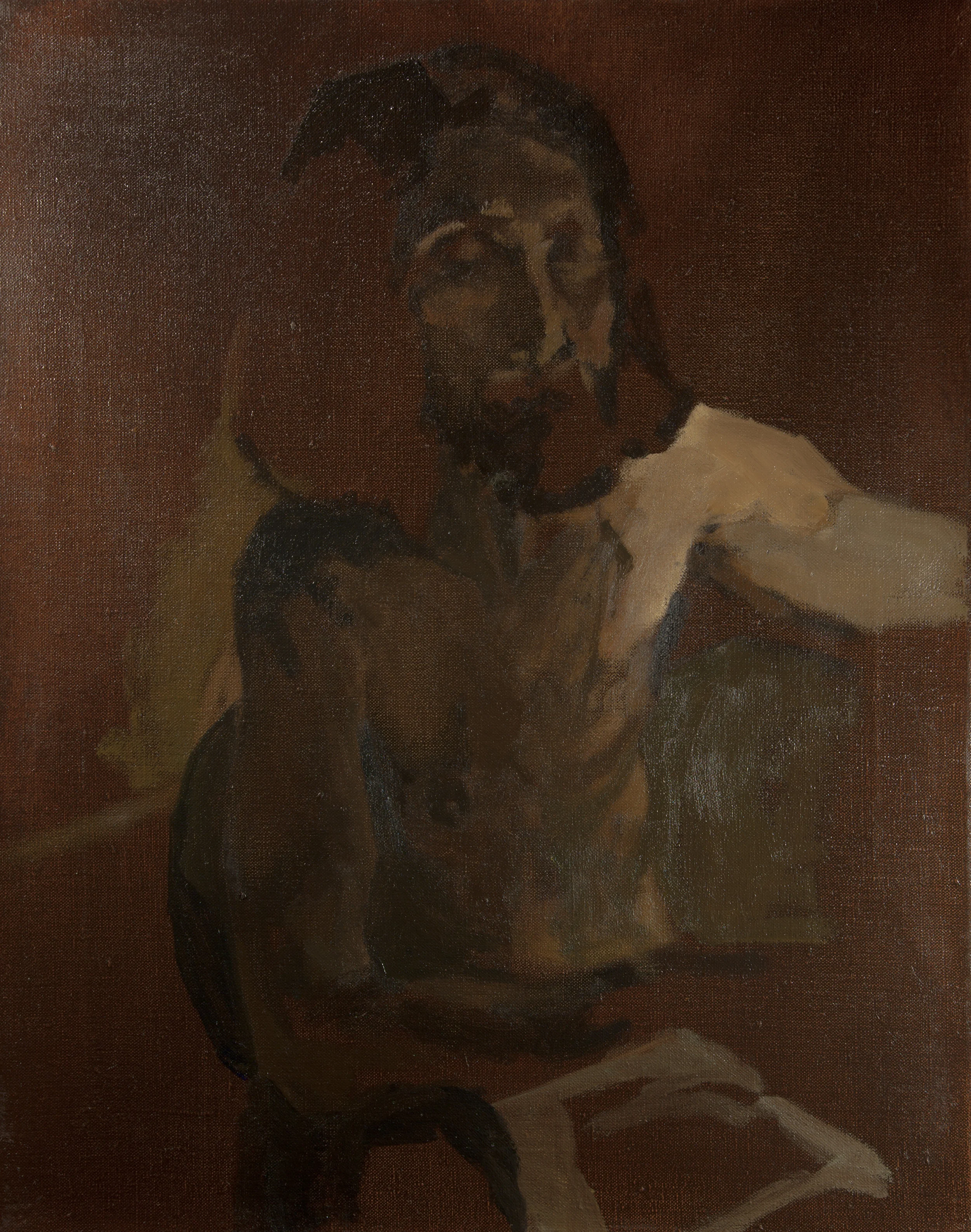 Self Portrait, 40 cm x 50 cm, oil on linen, 2019
