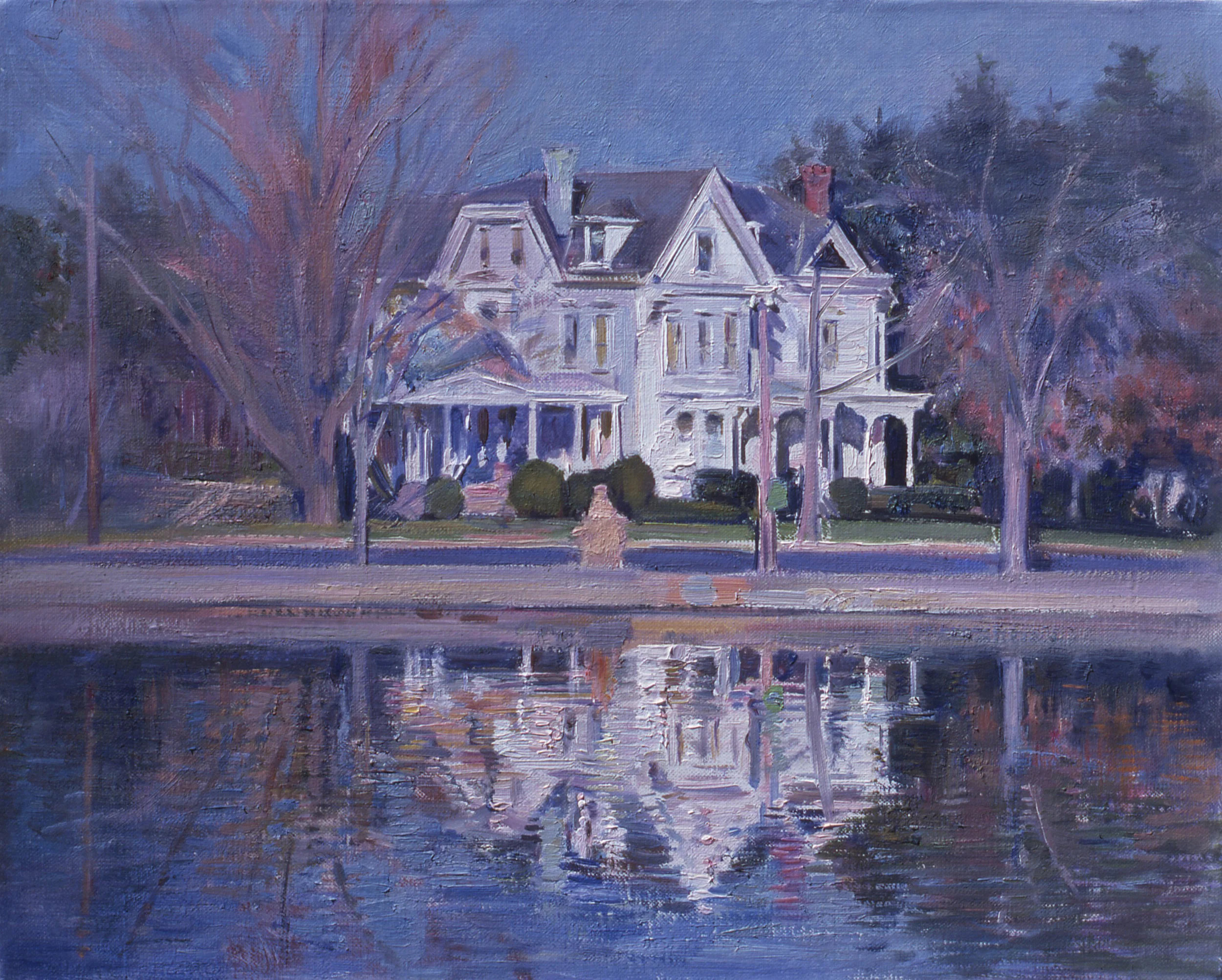 View of Cranbury, NJ, 1979, o/l, 12x15" (1979.16)