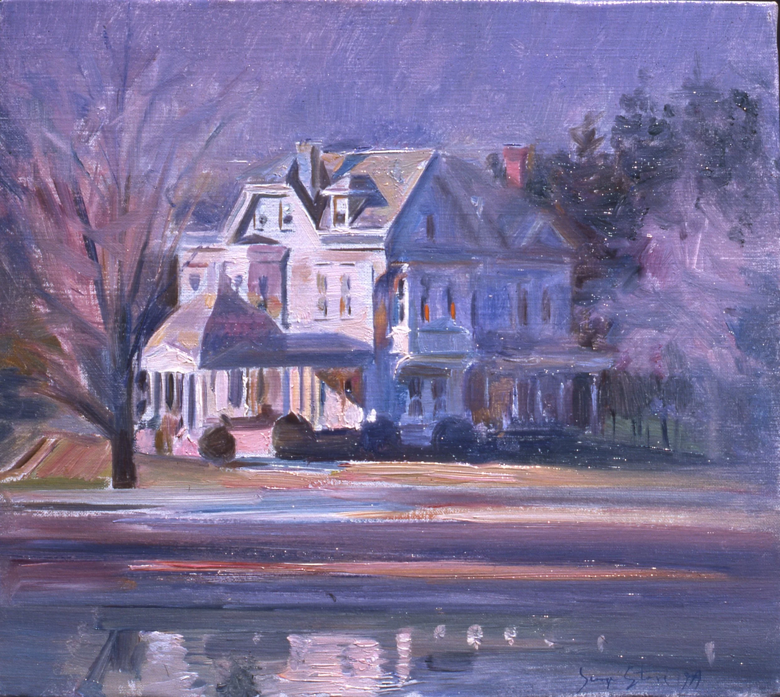 White House in Winter, 1979, o/l, 9x10" (1979.17)