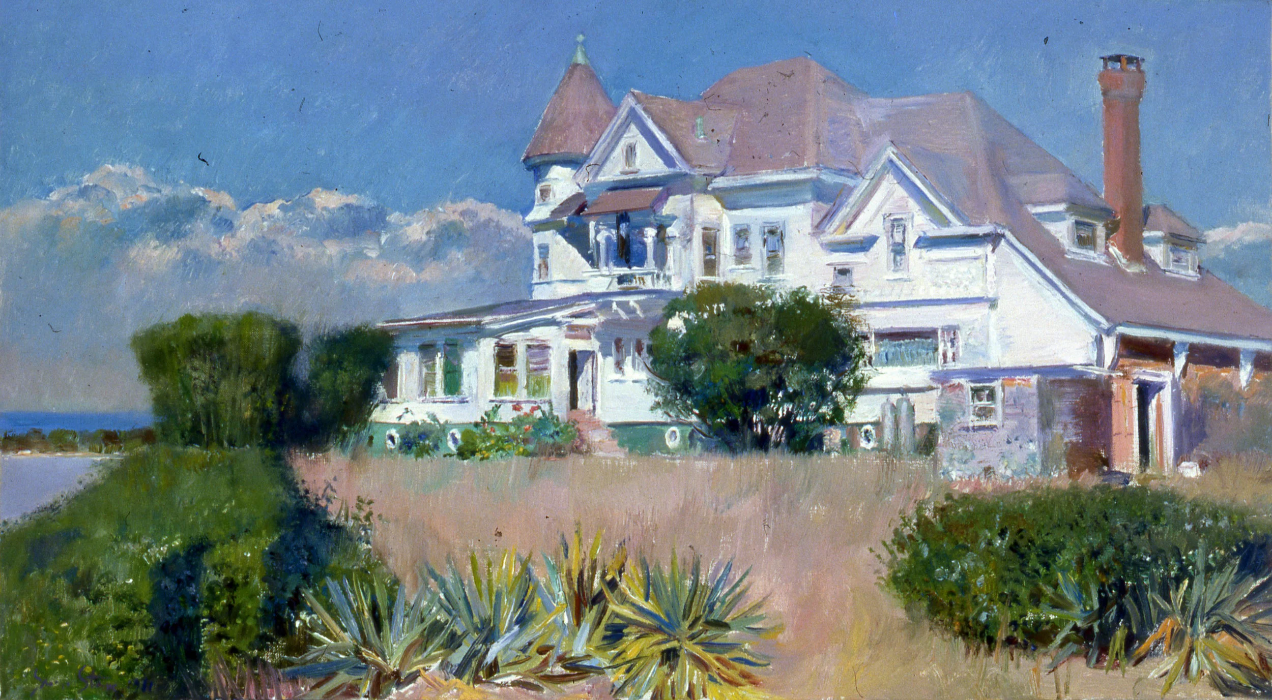 House, Oak Bluffs, Martha's Vineyard, 1981, o/l, 10x18" (1981.01)