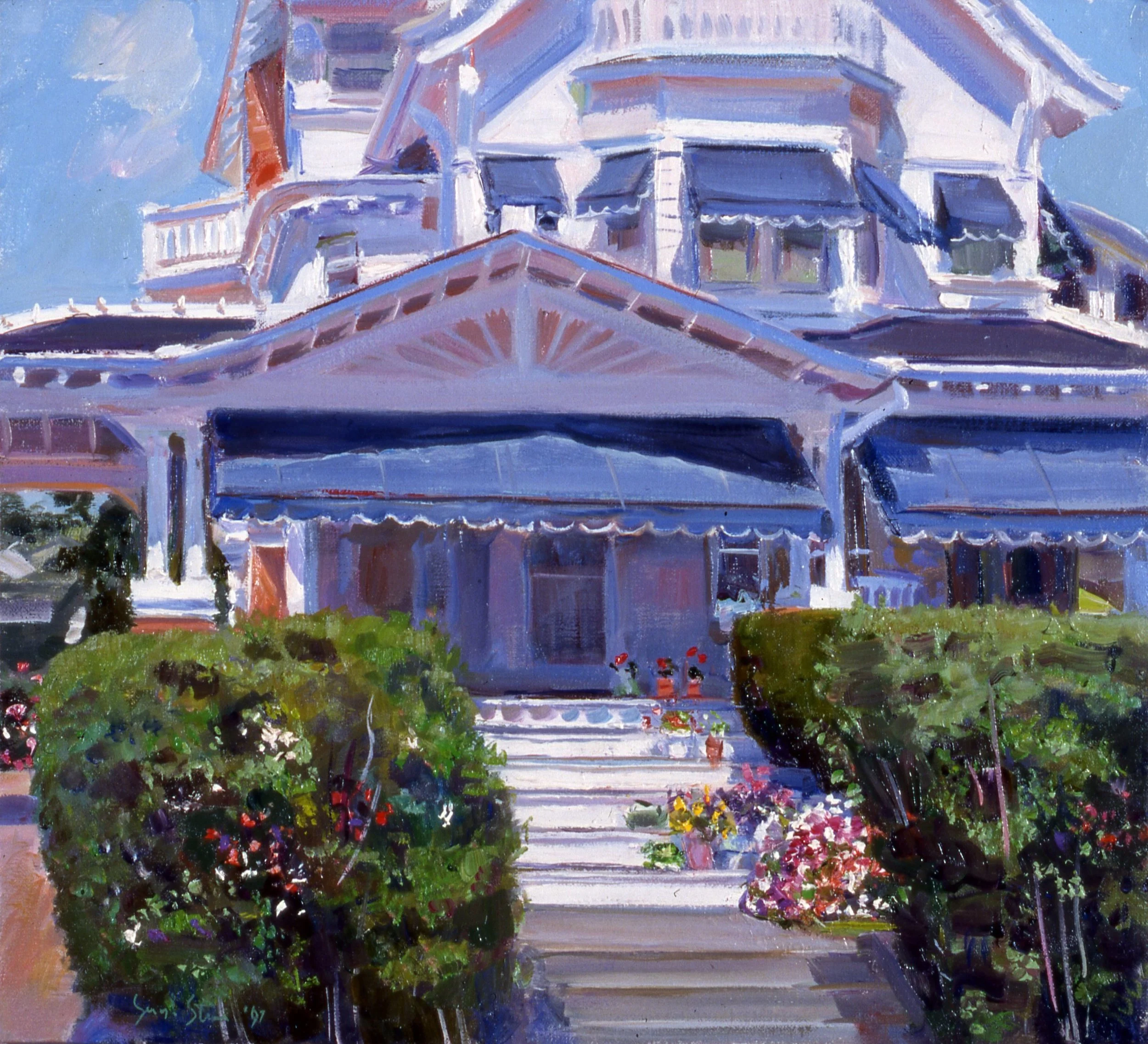 Porch, Spring Lake, 1997, o/l, 10x12" (1997.05)