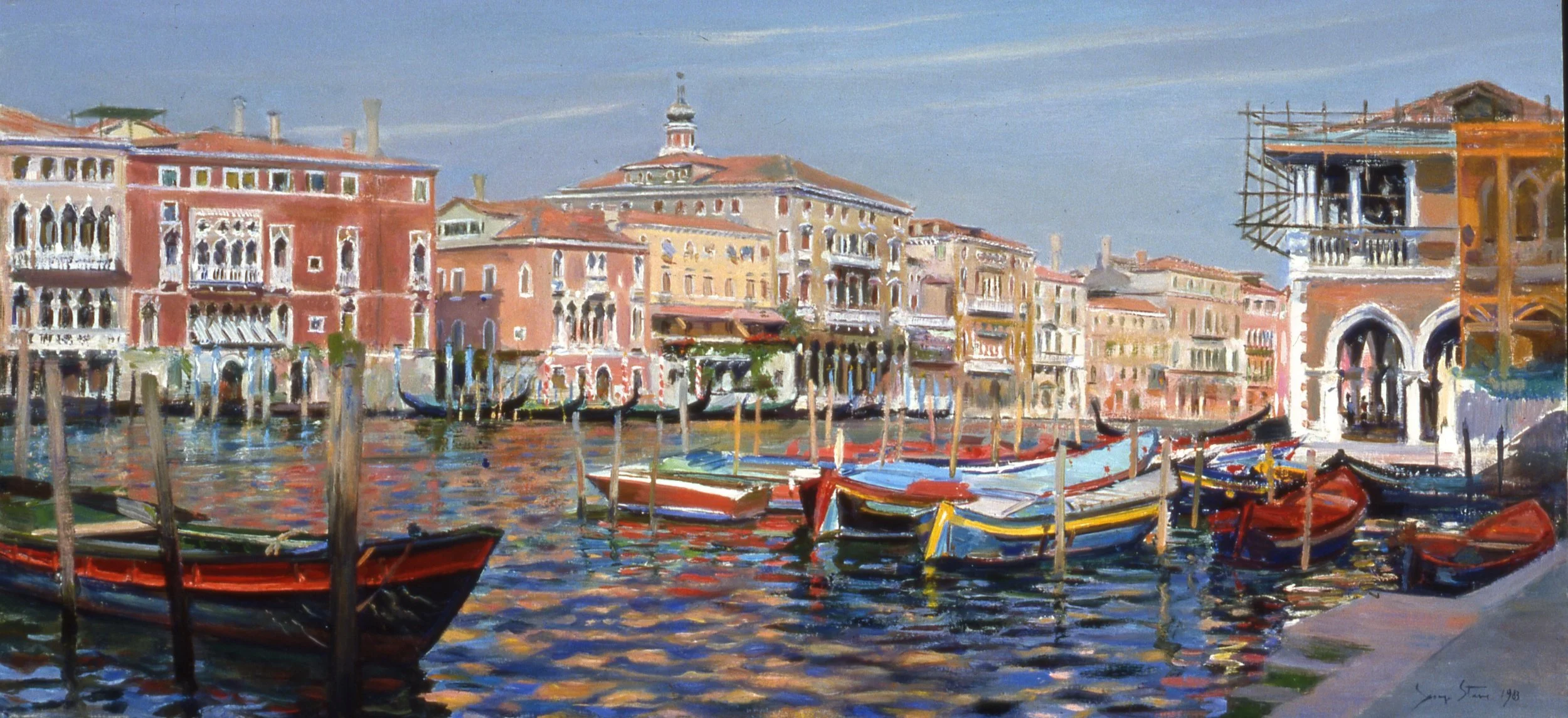 Late Afternoon Grand Canal Venice, 1983, o/l, 14x30" (1983.10)