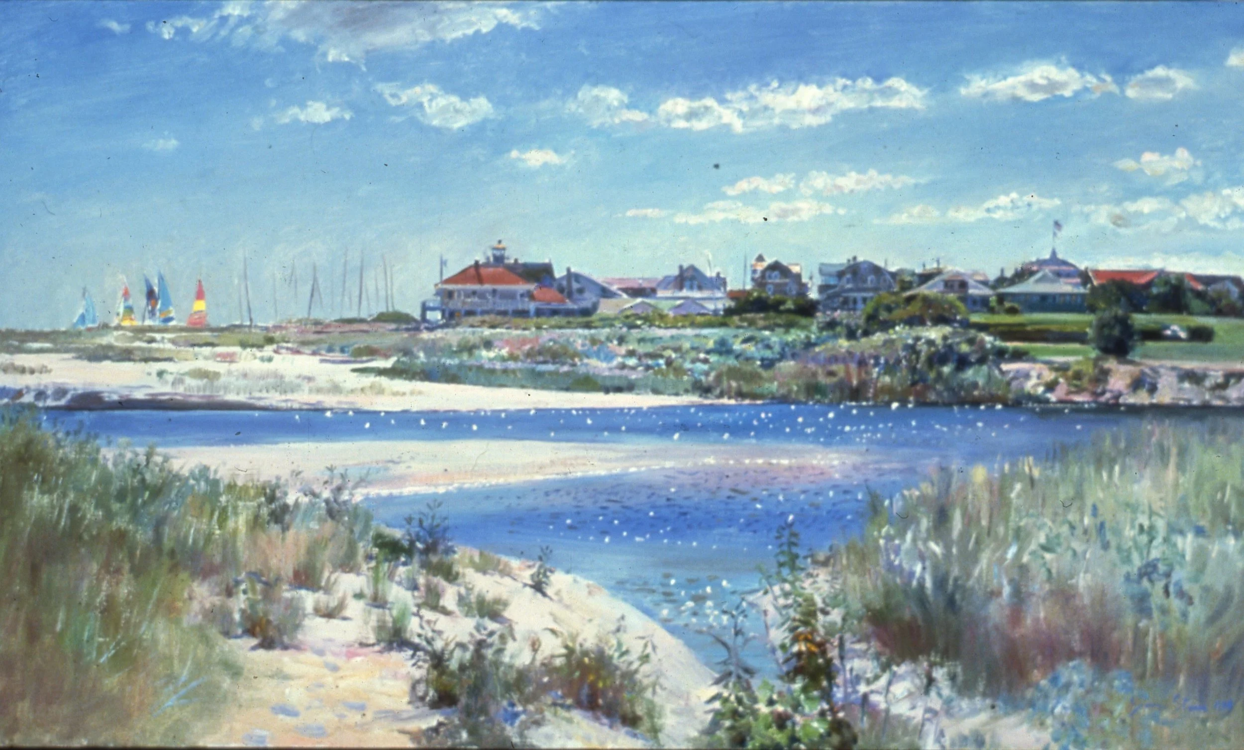View of Sea Girt, NJ, 1984, o/l, 14x24" (1984.18)