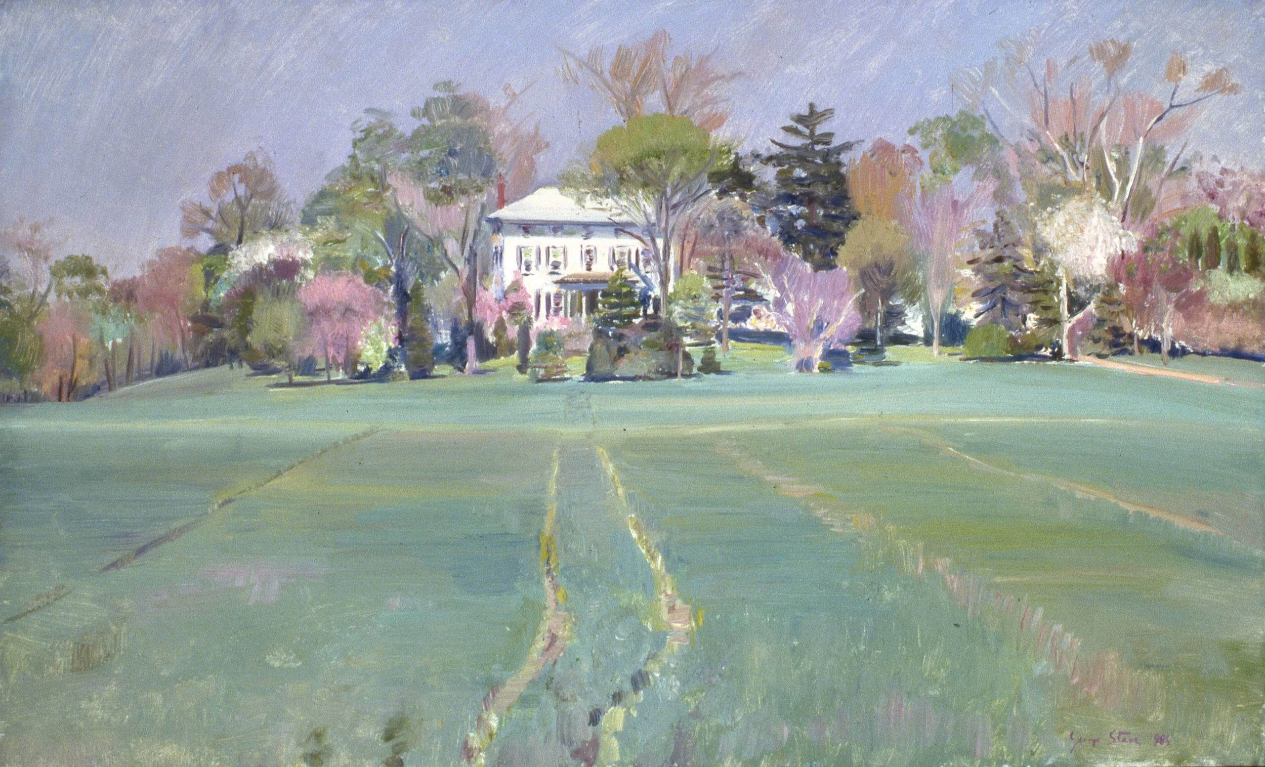 Spring Fields, Imlaystown, NJ, 1985, o/l, 11x18" (1985.08)