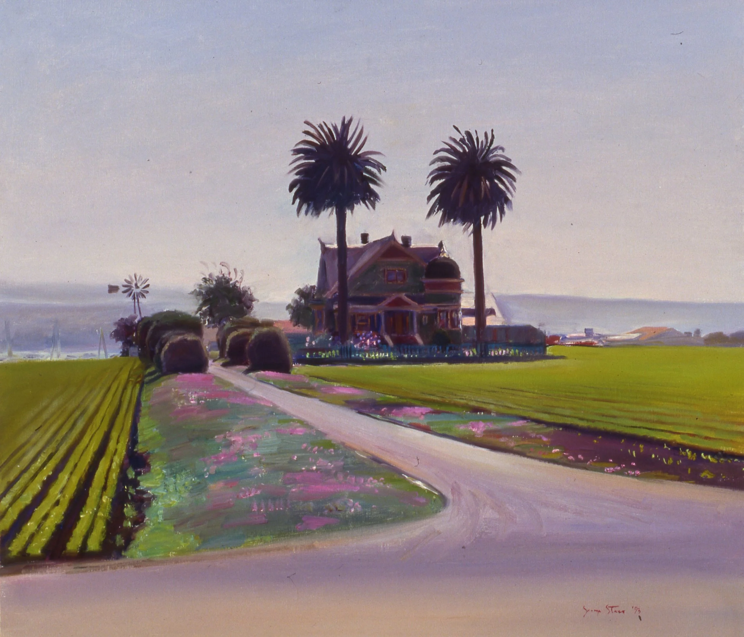 Farm, Salinas Valley, 1993, o/l, 14x16" (1993.02)