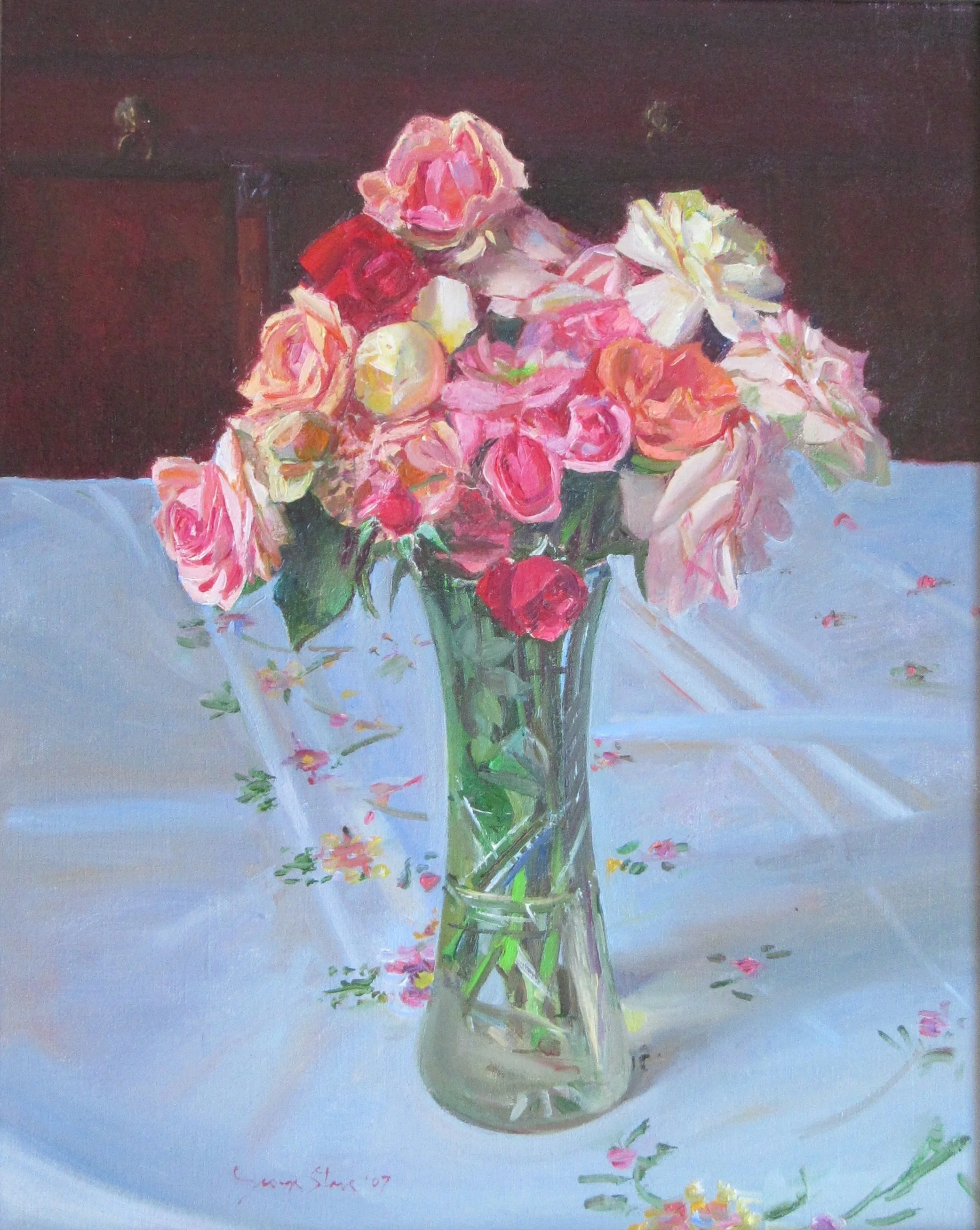 Roses, 2007, o/l, 12x15" (2007.03) 