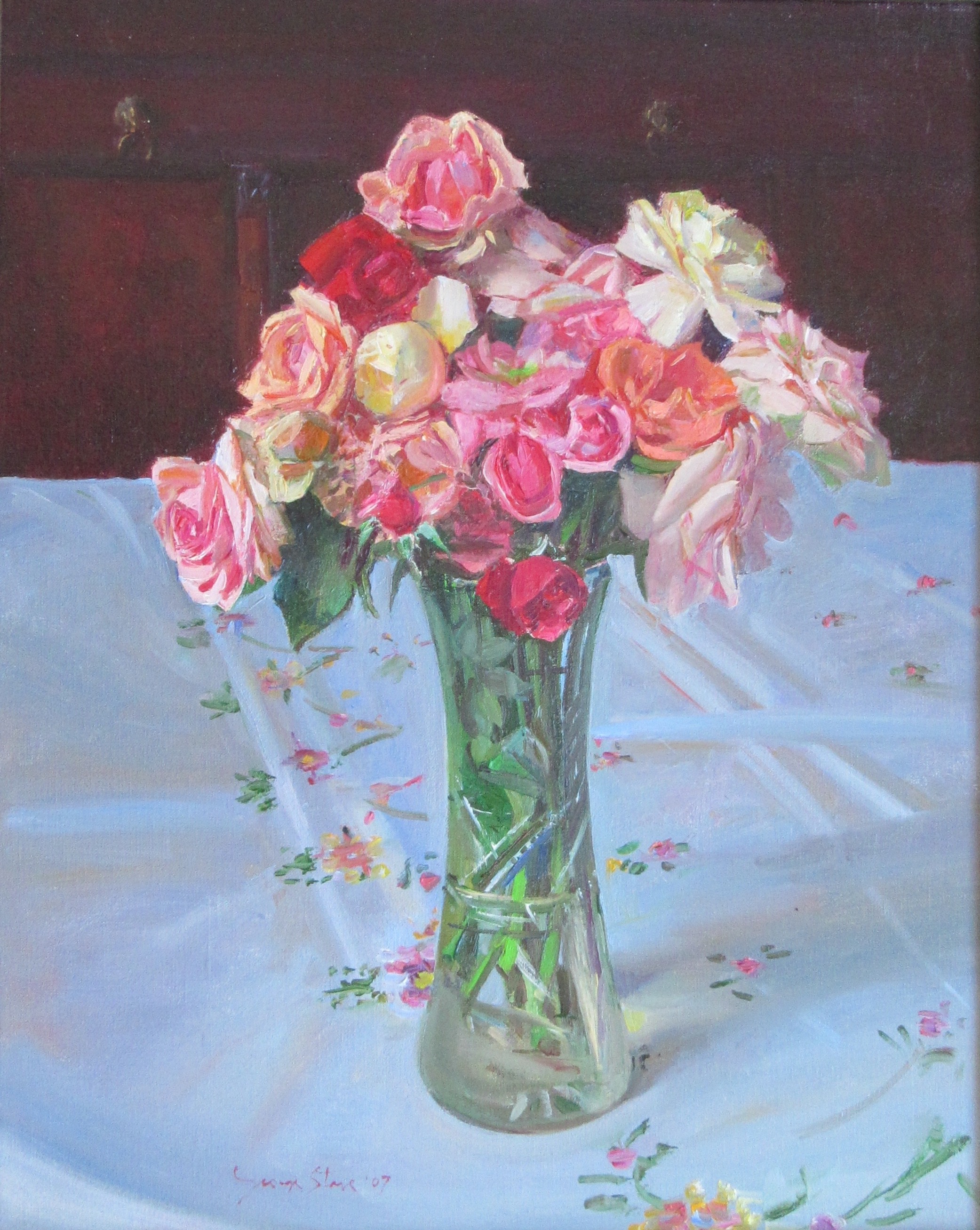 Roses, 2007, o/l, 12x15" (2007.03)