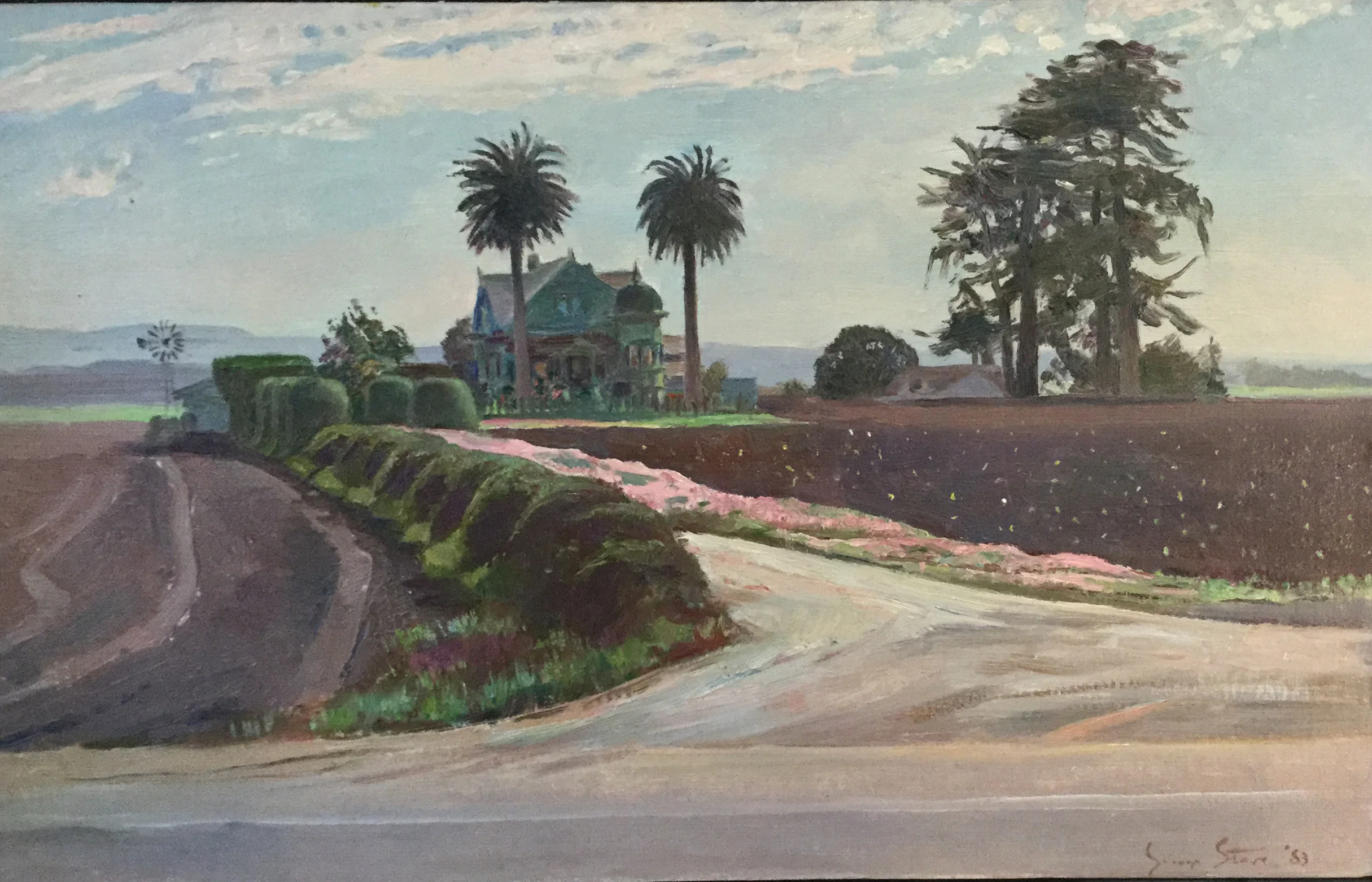 Landscape in Green and Purple, 1983, o/l, 10x16" (1983.02)