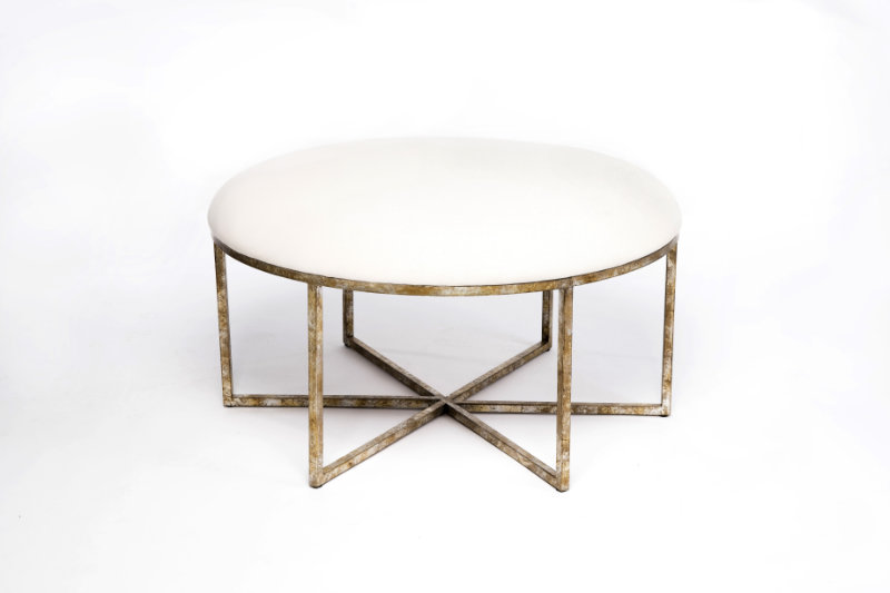 Round Upholstered Ottoman Stilo, Round Upholstered Ottoman Coffee Table