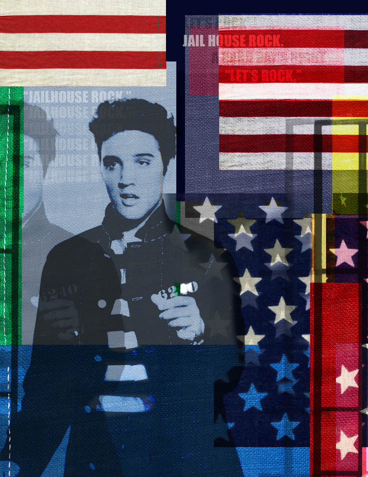 ELVIS: Mixed media, traditional and digital.