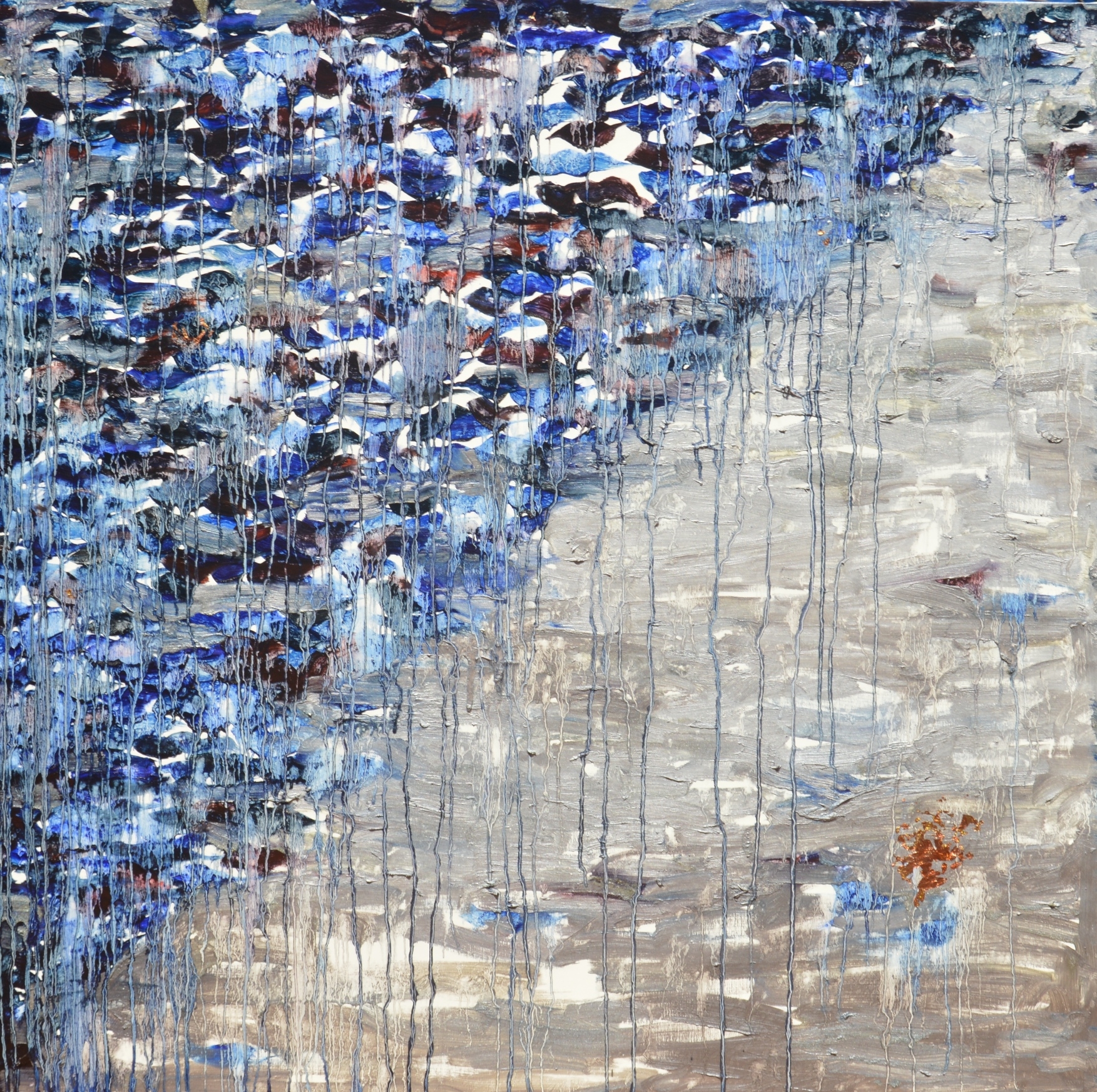   Cosmic Ocean  ,Oil on Canvas, &nbsp; 120 cms. x 120 cms. , 2016. 