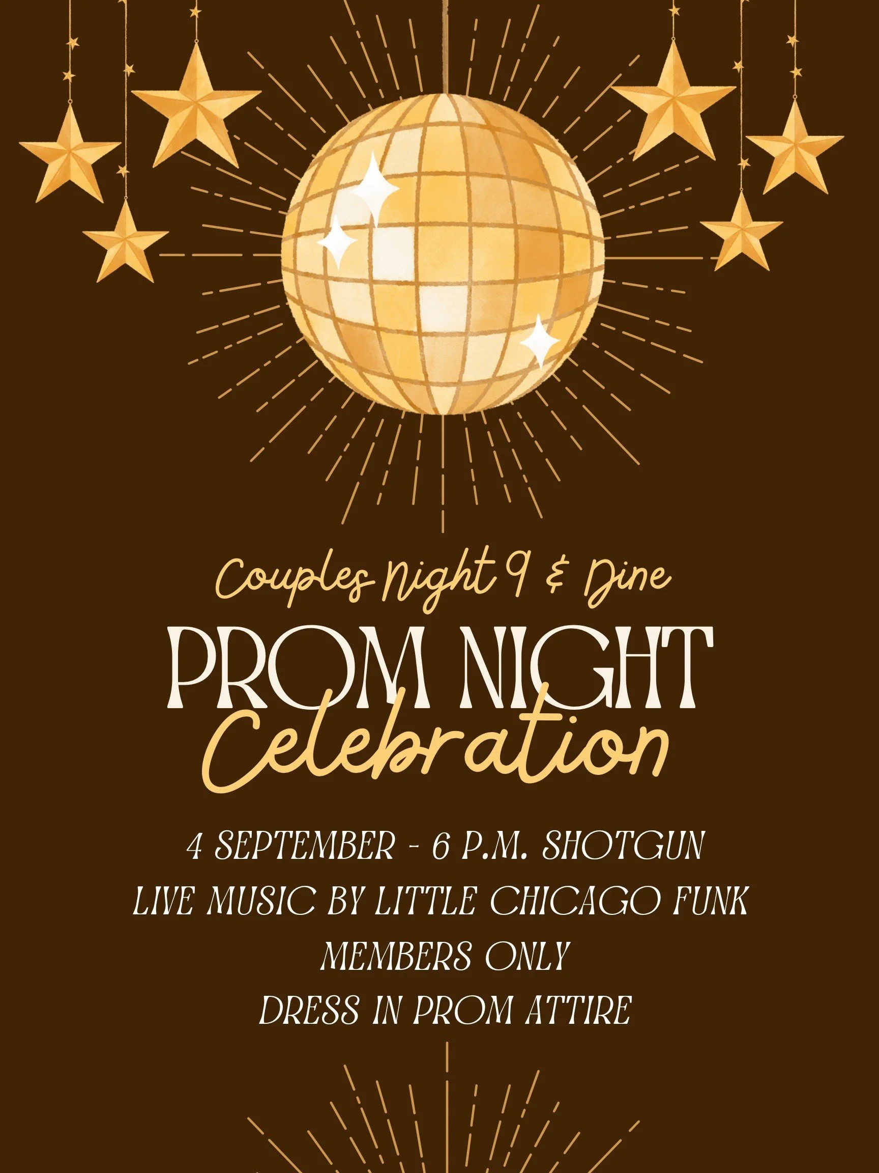 Prom Party Members Couples Night 9 and Dine