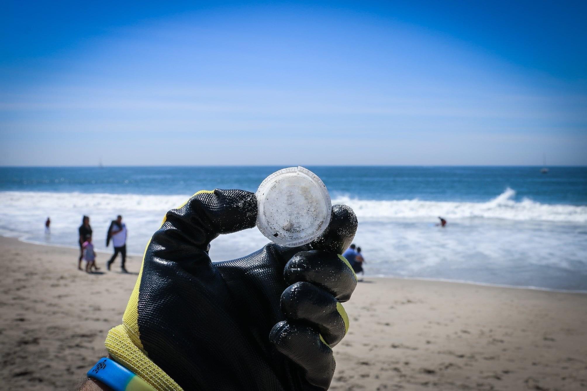 Plastic Bottle Cap found at California Beach Cleanup