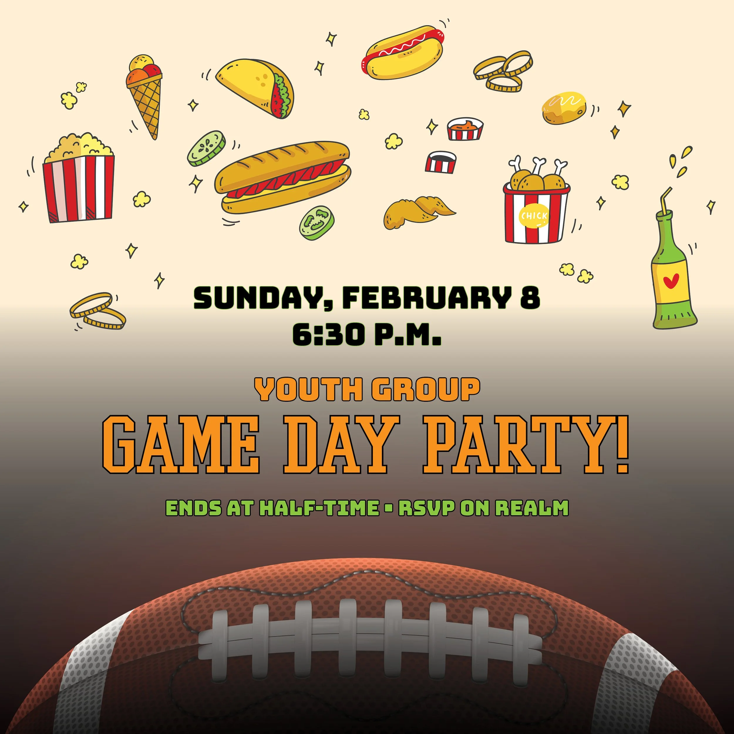 Youth Group Game Day Party