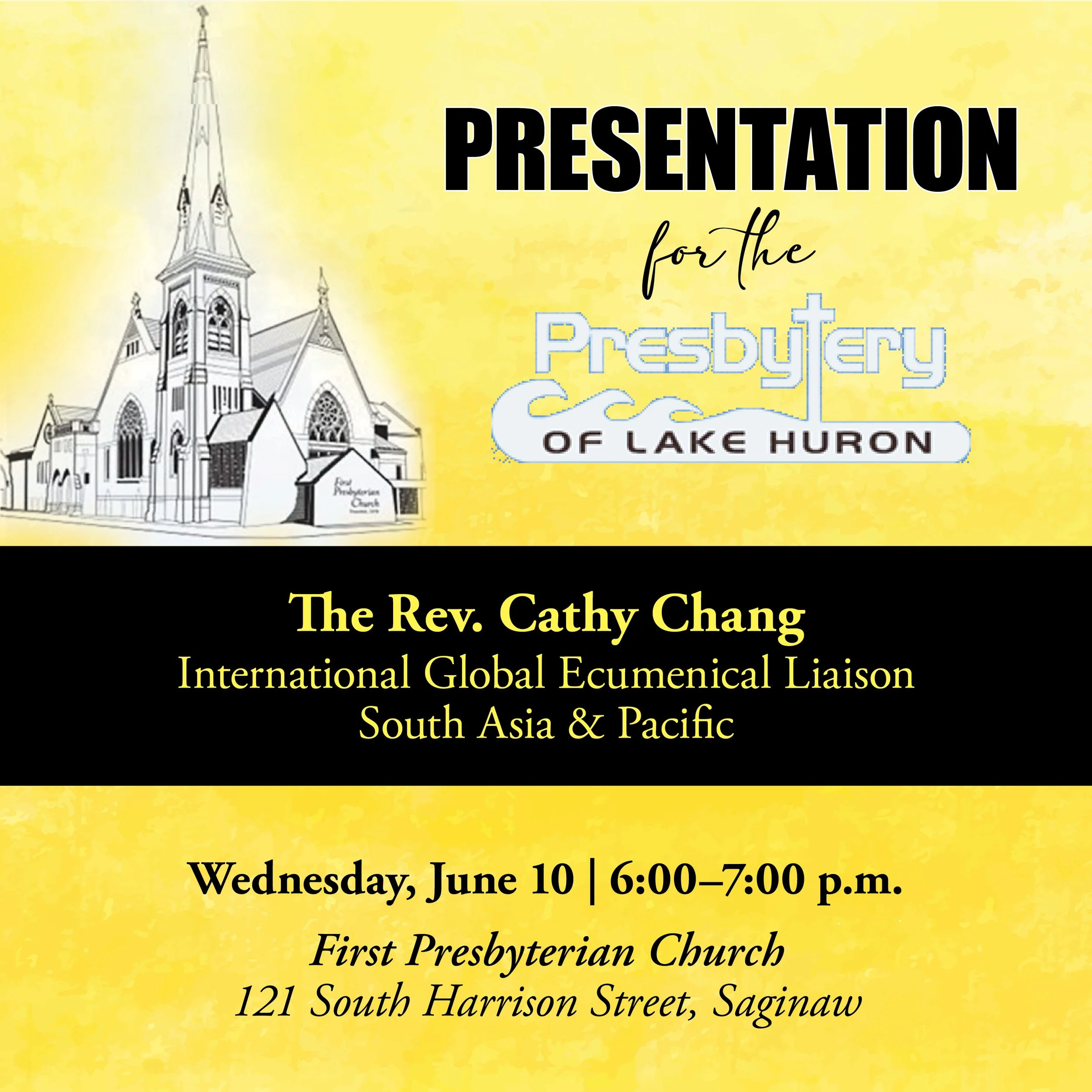 Presentation for the Presbytery – Cathy Chang