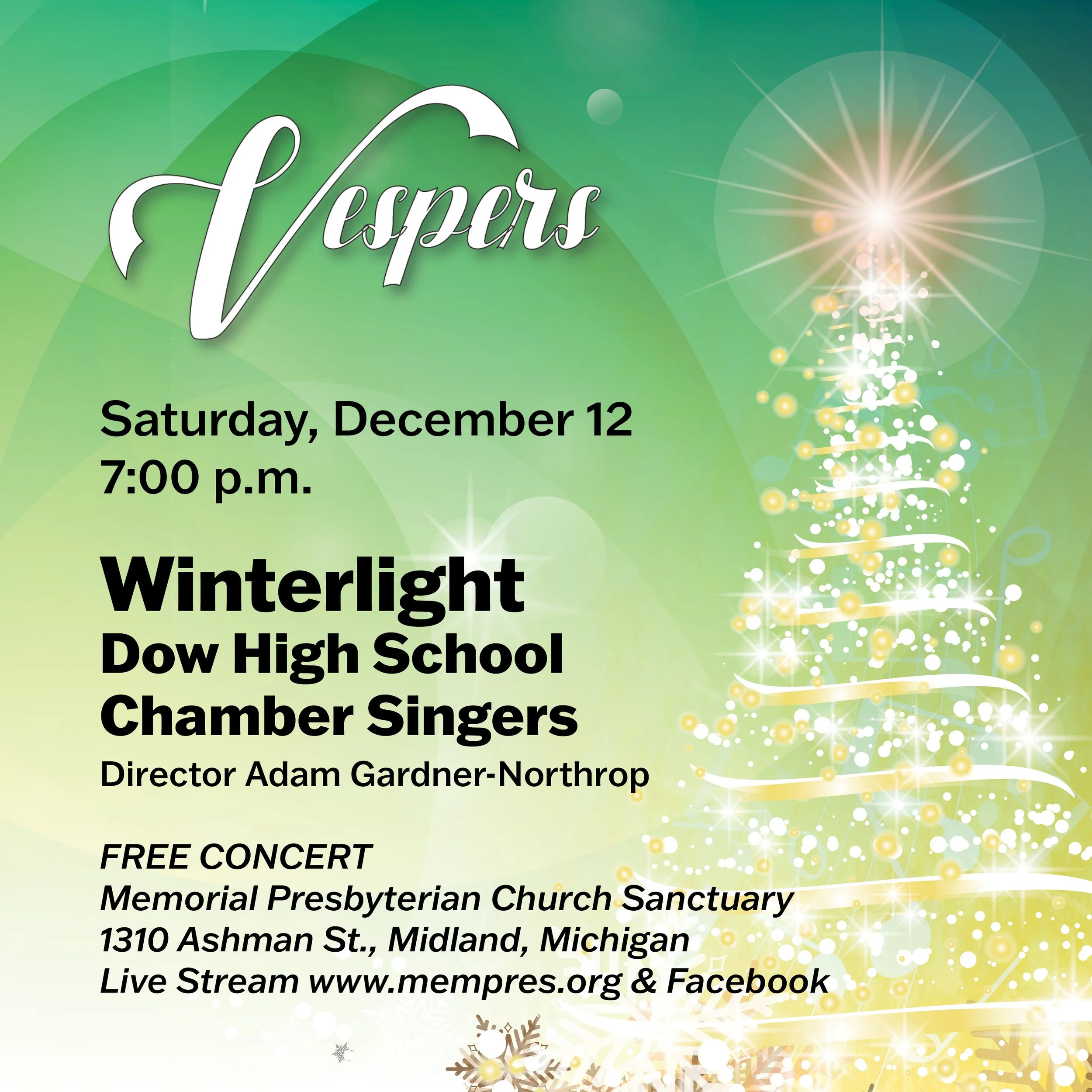 Vespers – “Winterlight” Dow High School Chamber Singers
