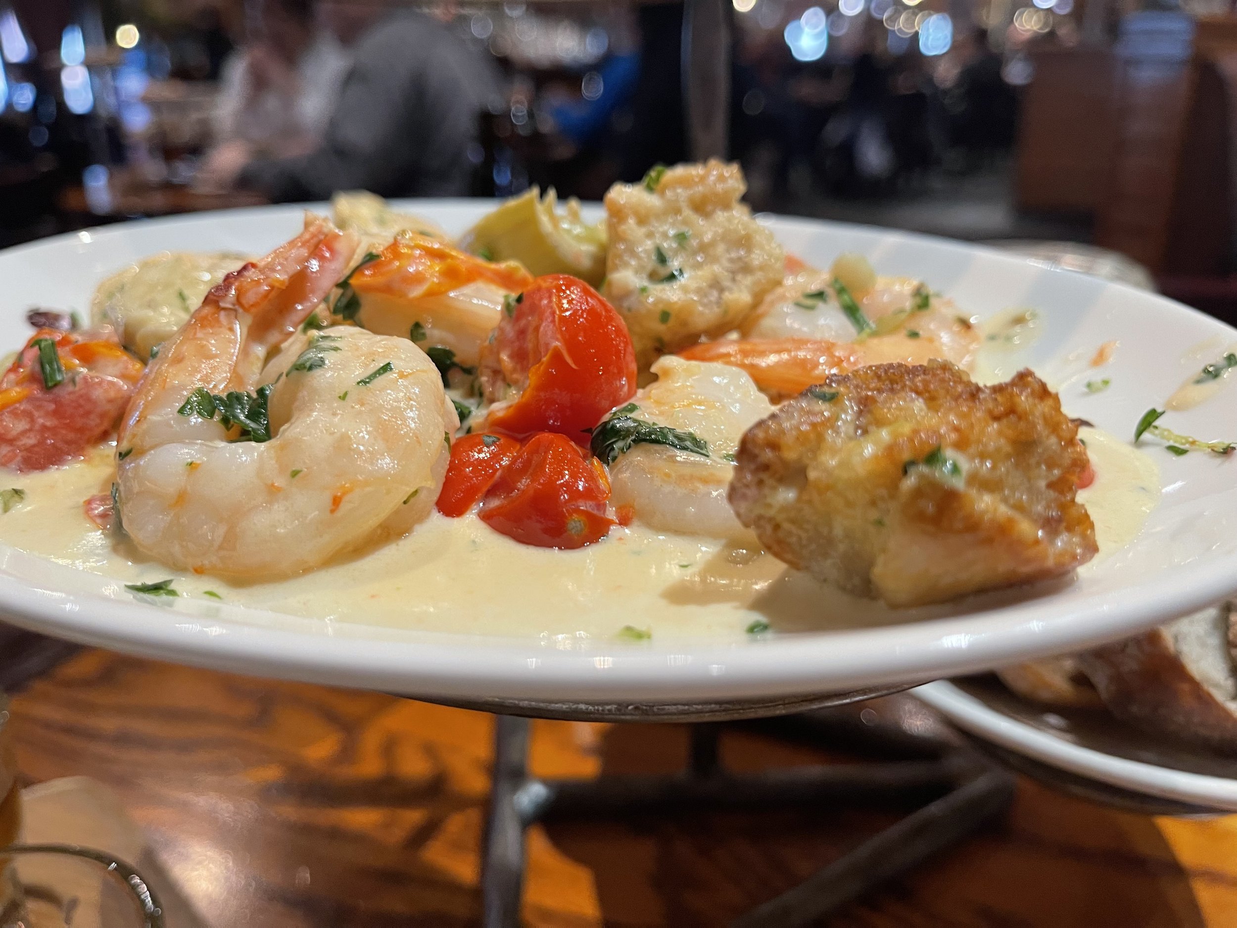 Garlic Prawns at Glacier Brewhouse in Anchorage, Alaska 