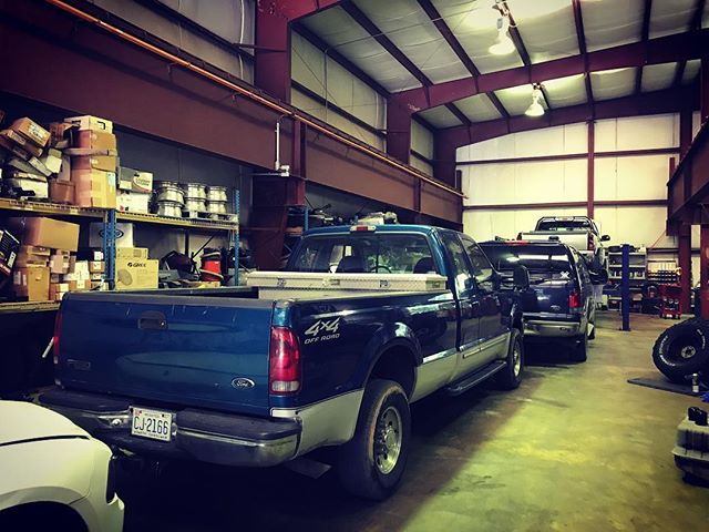 Busy Friday at the shop. #diesel #dieseltrucks #potd #perfection #TGIF #raleigh #northcarolina #autoshop